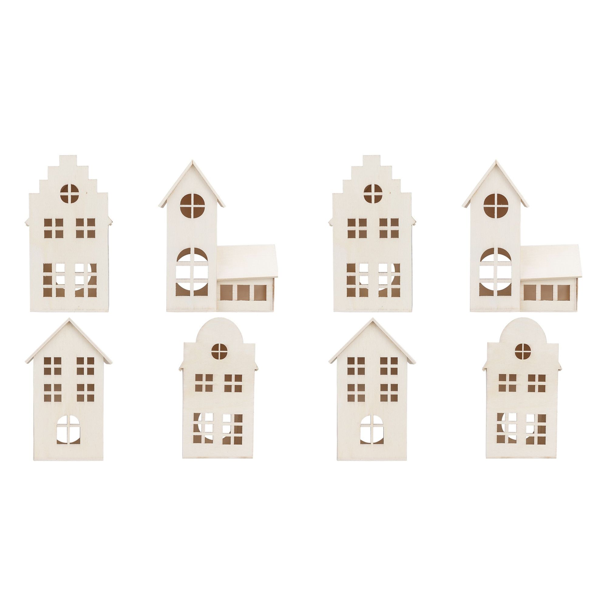 KARIN JITTENMEIER Kreativ-Set Holzhäuser & Tabletts 10tlg.