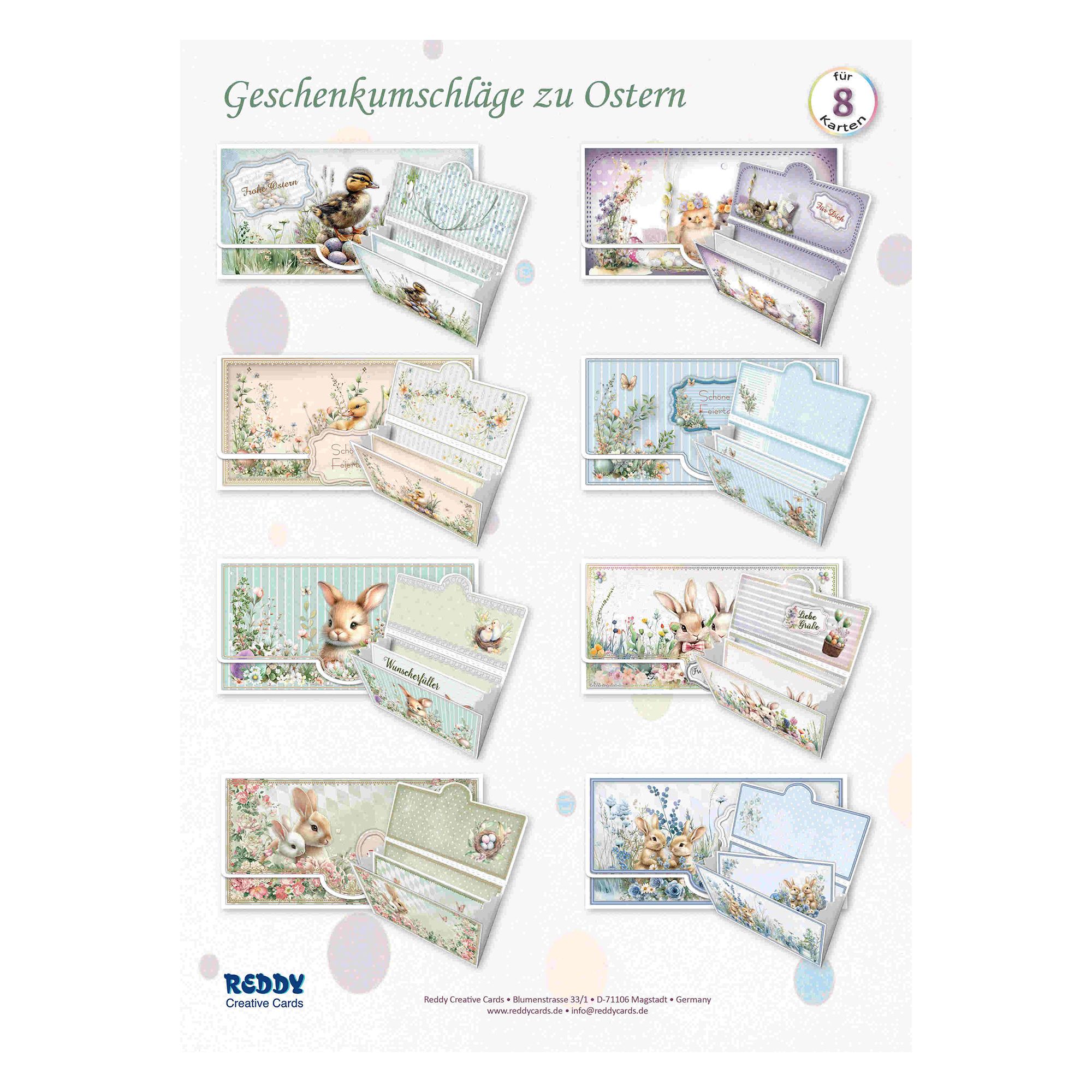 REDDY Grußkarten-Set Geschenkumschläge zu Ostern 42tlg.