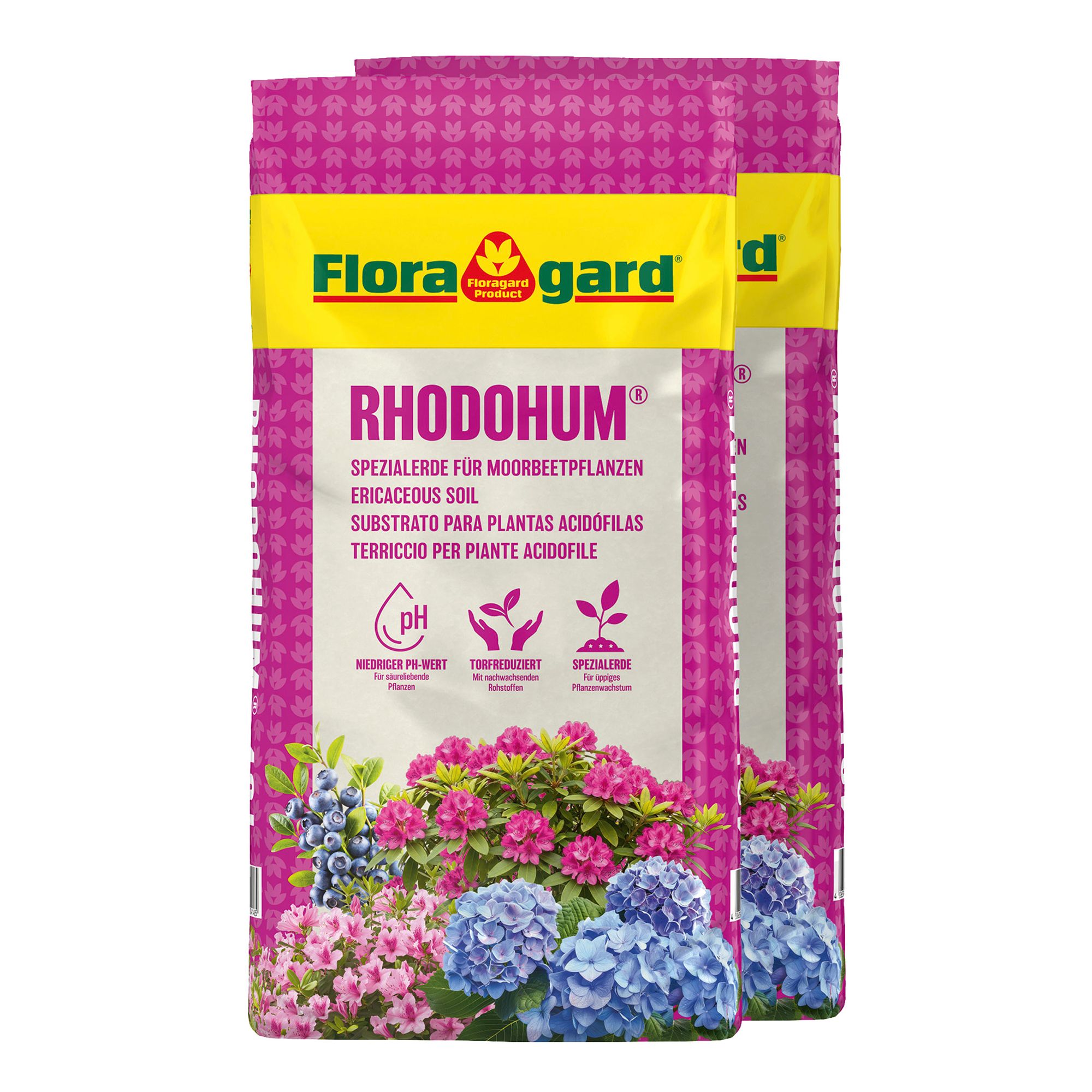FLORAGARD® Rhodohum Spezialerde für Moorbeetpflanzen 2x 18L