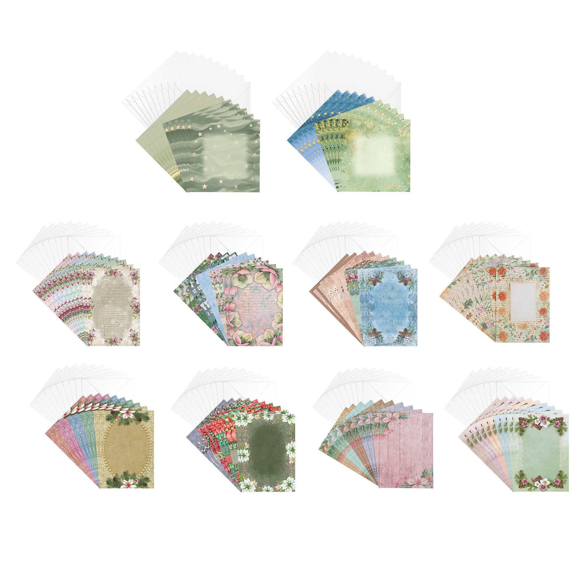 KARIN JITTENMEIER Grußkarten-Set Motiv-Grußkarten verschiedene Formate 200tlg.