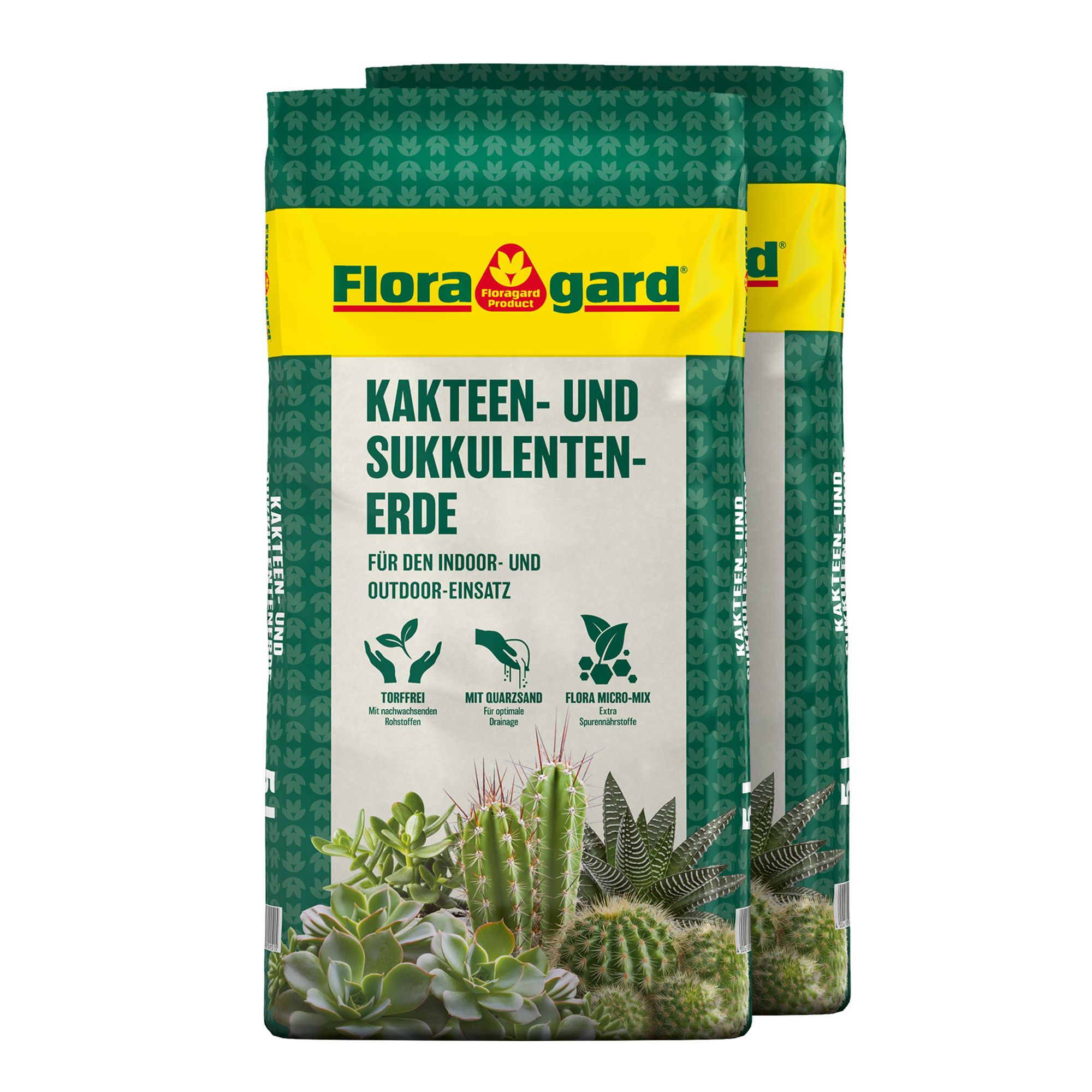 FLORAGARD® Kakteen- & Sukkulentenerde Spezialerde 2x 10L
