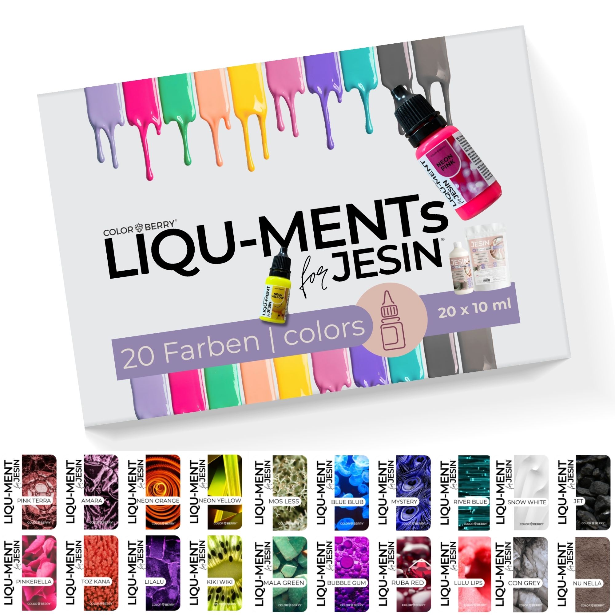 COLORBERRY Kreativfarben-Set Liqu-Ments 20 versch. Farben 20tlg.