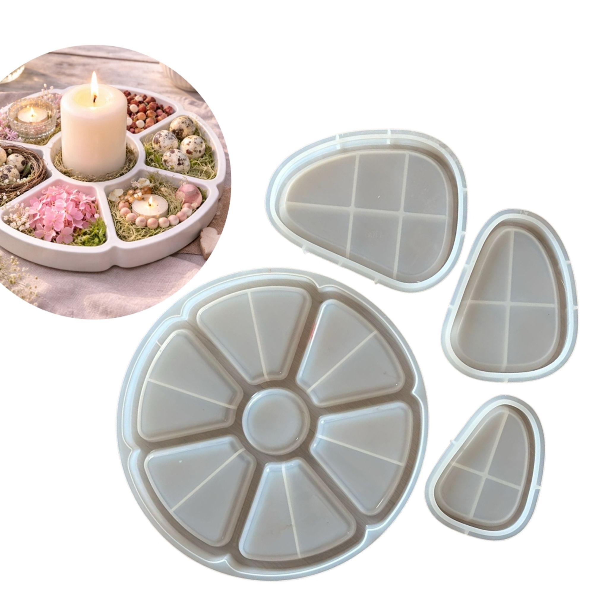COLORBERRY Kreativ-Set Silikonformen Snack-Teller 4tlg.