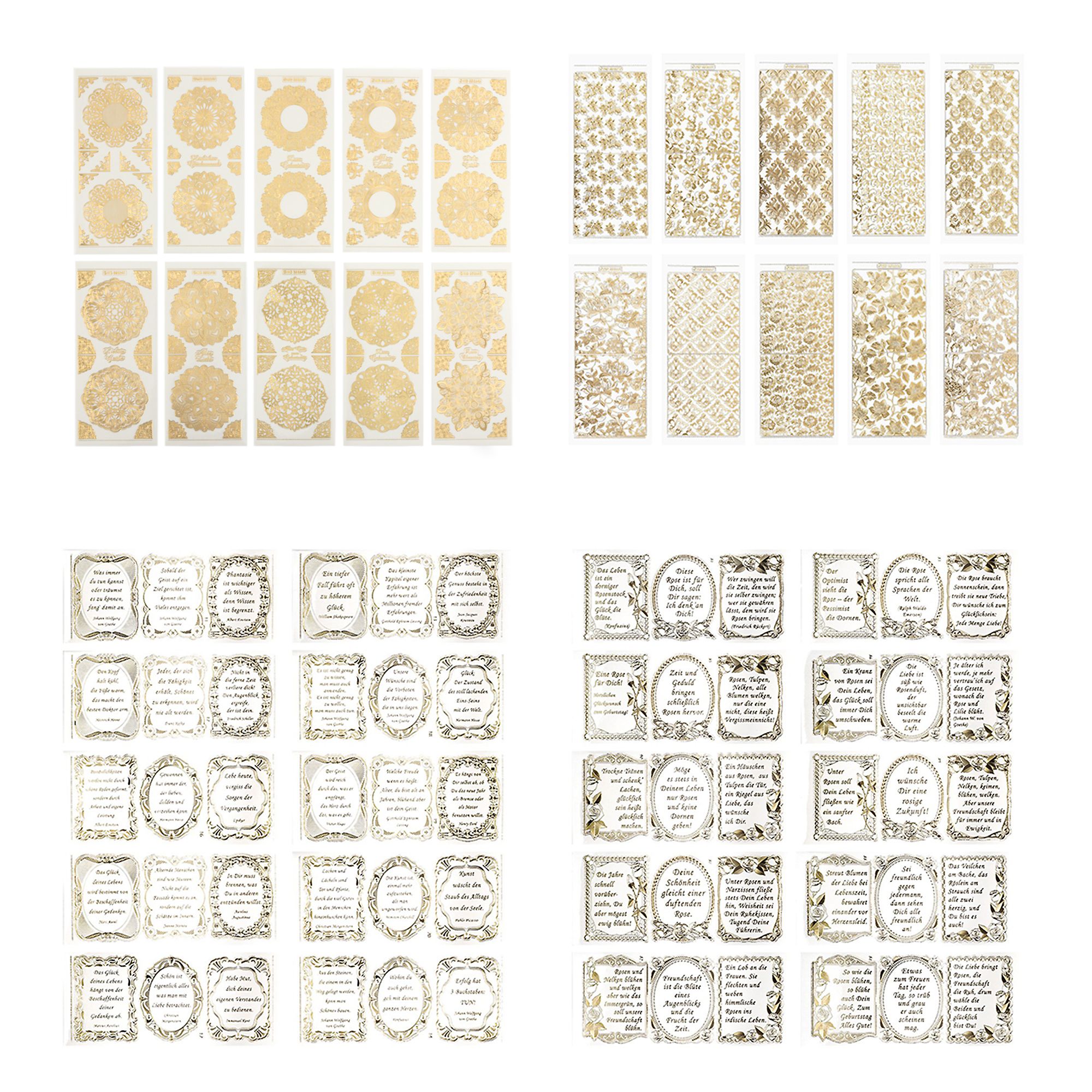 KARIN JITTENMEIER Sticker-Set Gravur-Stickerbogen verschiedene Motive ...
