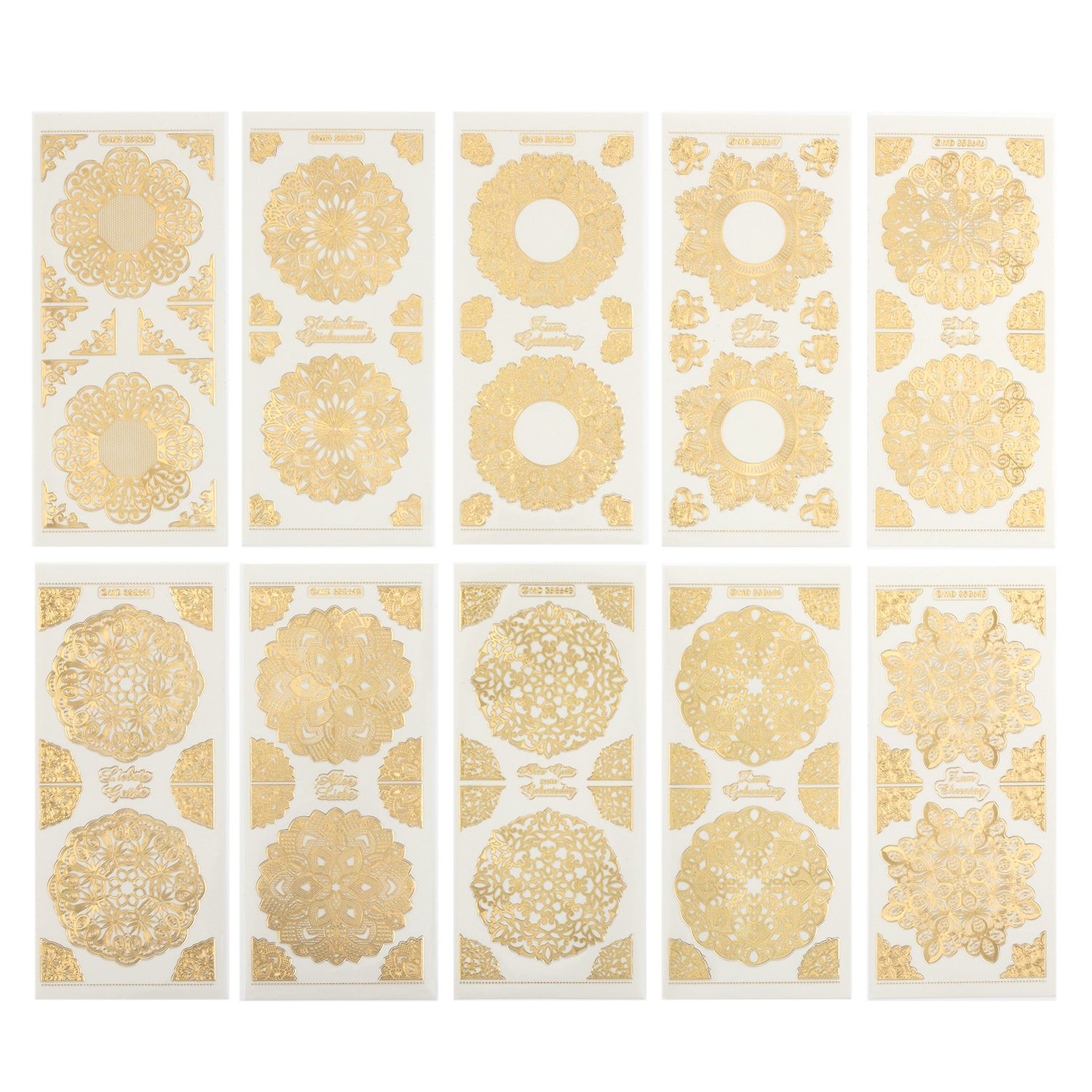 KARIN JITTENMEIER Sticker-Set Gravur-Stickerbogen verschiedene Motive ...