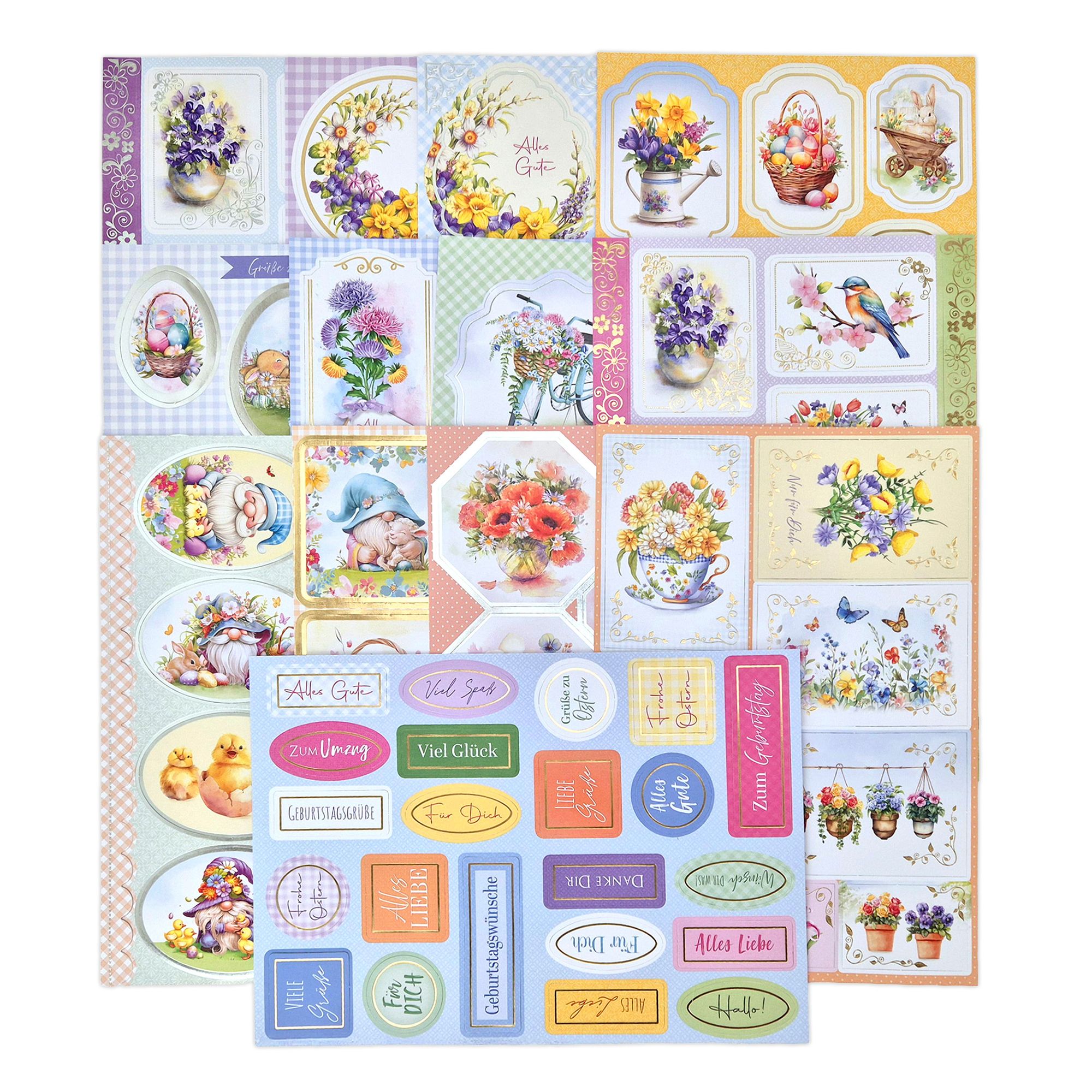 KATY SUE Kreativ-Set 24 Bogen Ausstanzungen Frühjahr, 24tlg.