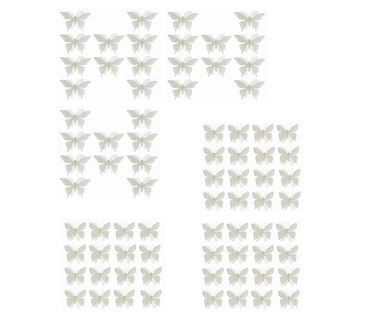 KARIN JITTENMEIER Dekorations-Set Schmetterlinge als Rohlinge in 2 Größen, 78tlg.