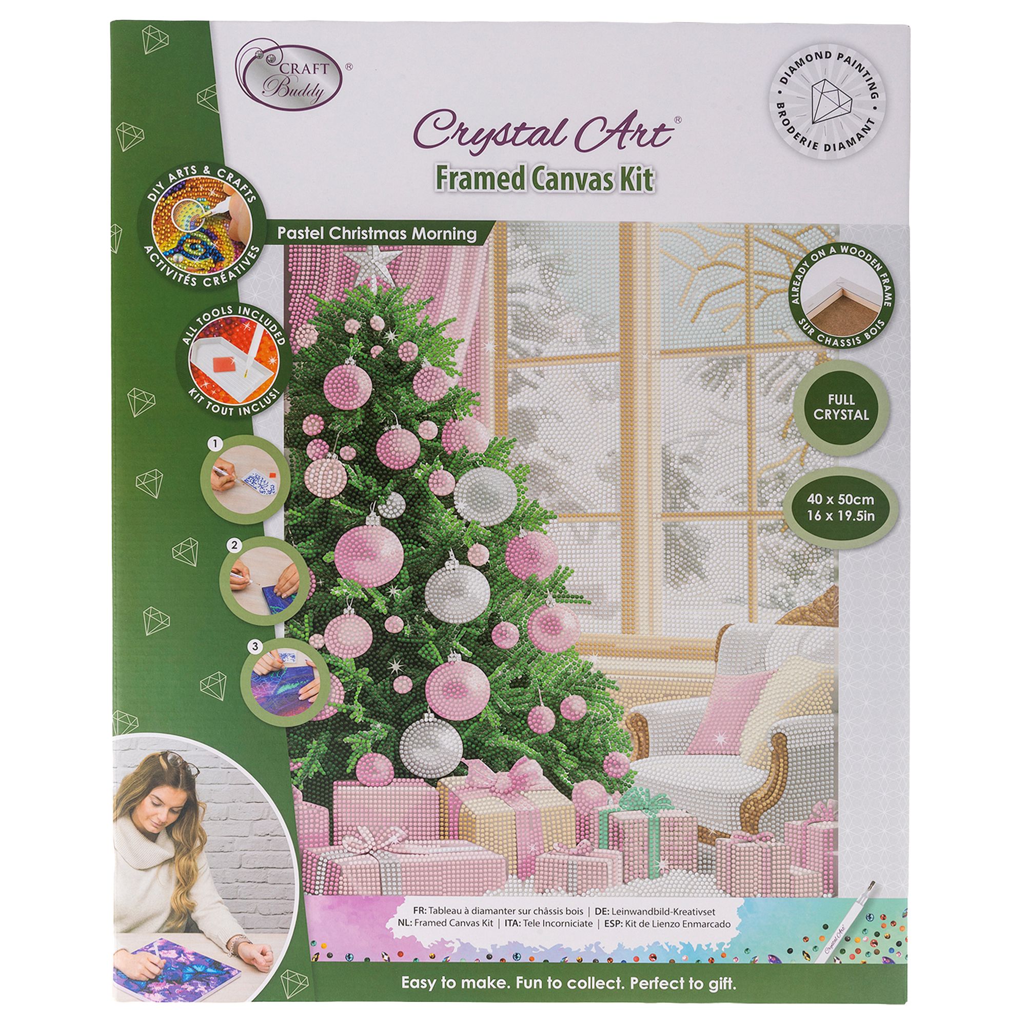 CRAFT BUDDY™ Diamond Painting Bild 40x50cm Weihnachtsbaum 5tlg.