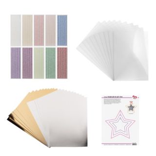 KARIN JITTENMEIER Kreativ-Set Sterne gestalten mit Kreativpapier 41tlg.