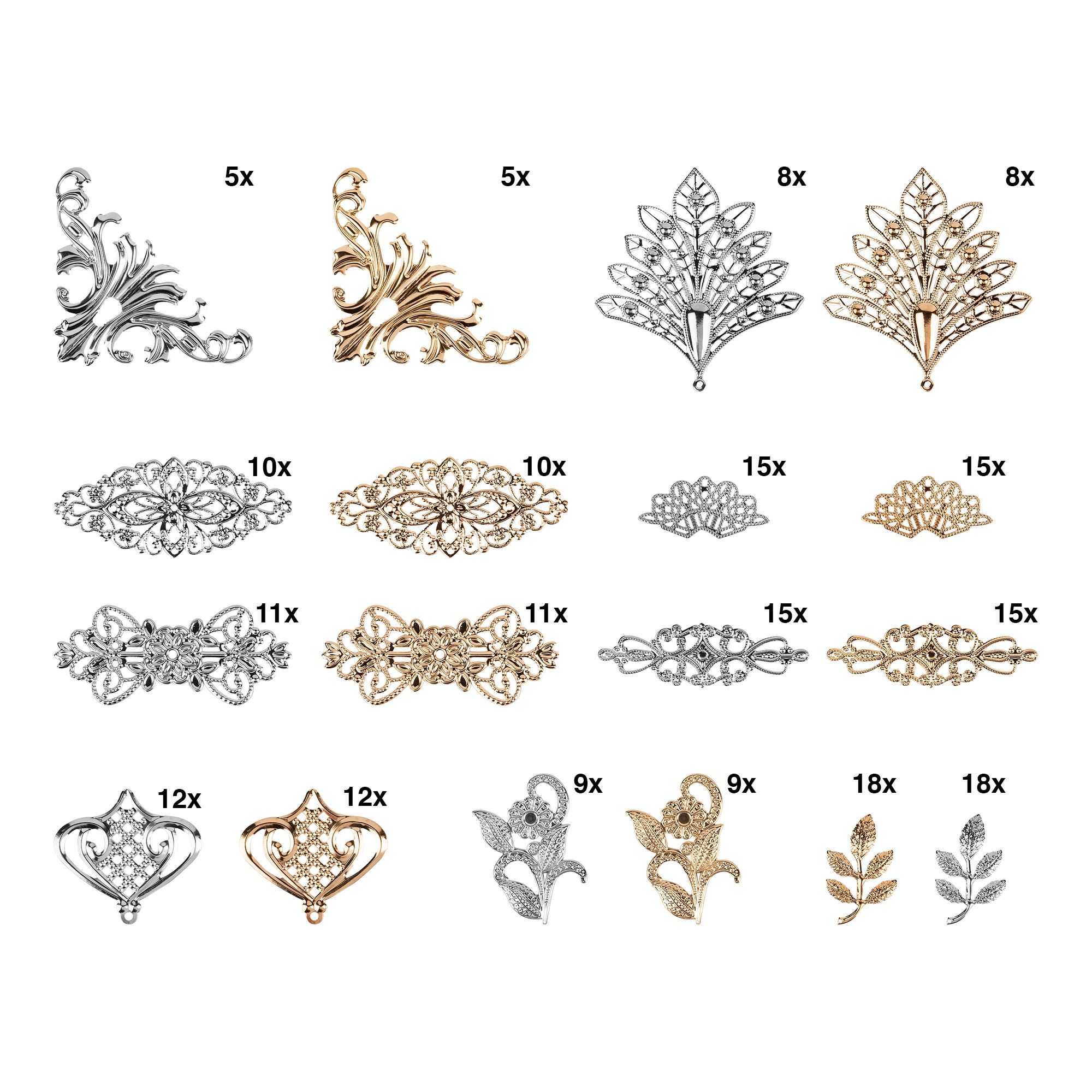 KARIN JITTENMEIER Dekorations-Set Metall-Ornamente verschiedene