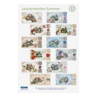 REDDY Grußkarten-Set Sommerlandschaften inkl. Stanzbogen 48tlg.