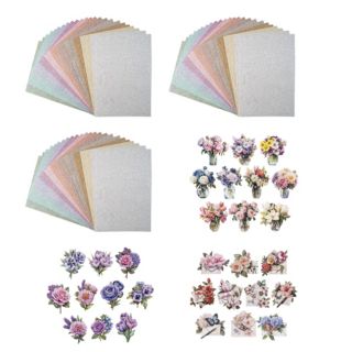 KARIN JITTENMEIER Grußkarten-Set 3D Motive & Naturpapiere 102tlg.