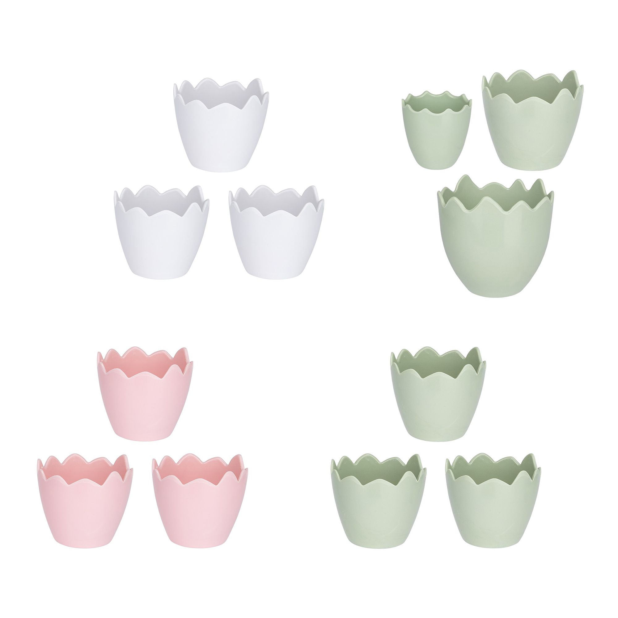 KARIN JITTENMEIER Dekorations-Set Ei-Schalen zum Befüllen 12tlg.