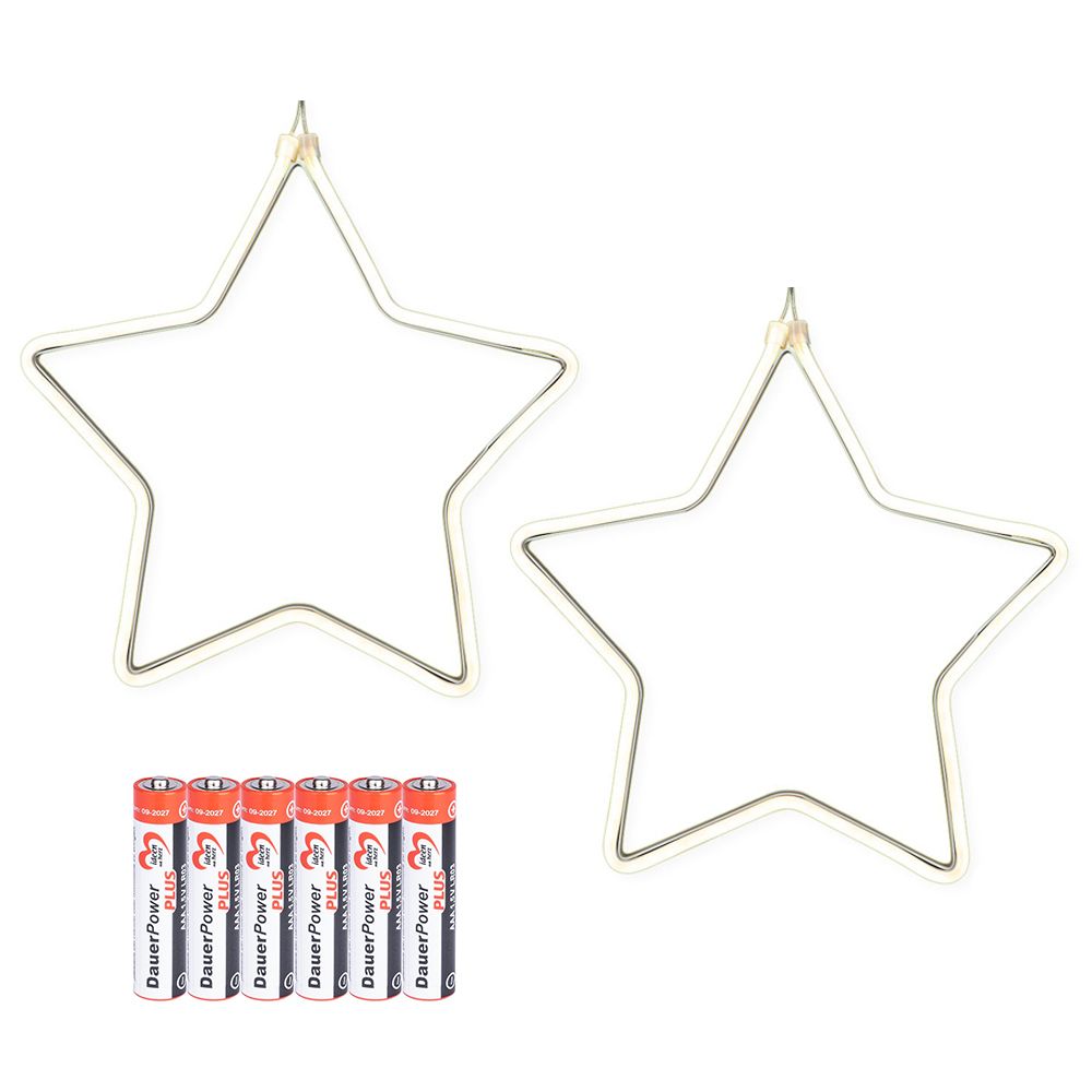 KARIN JITTENMEIER Kreativ-Set LED-Sterne mit Lichterband 8tlg.