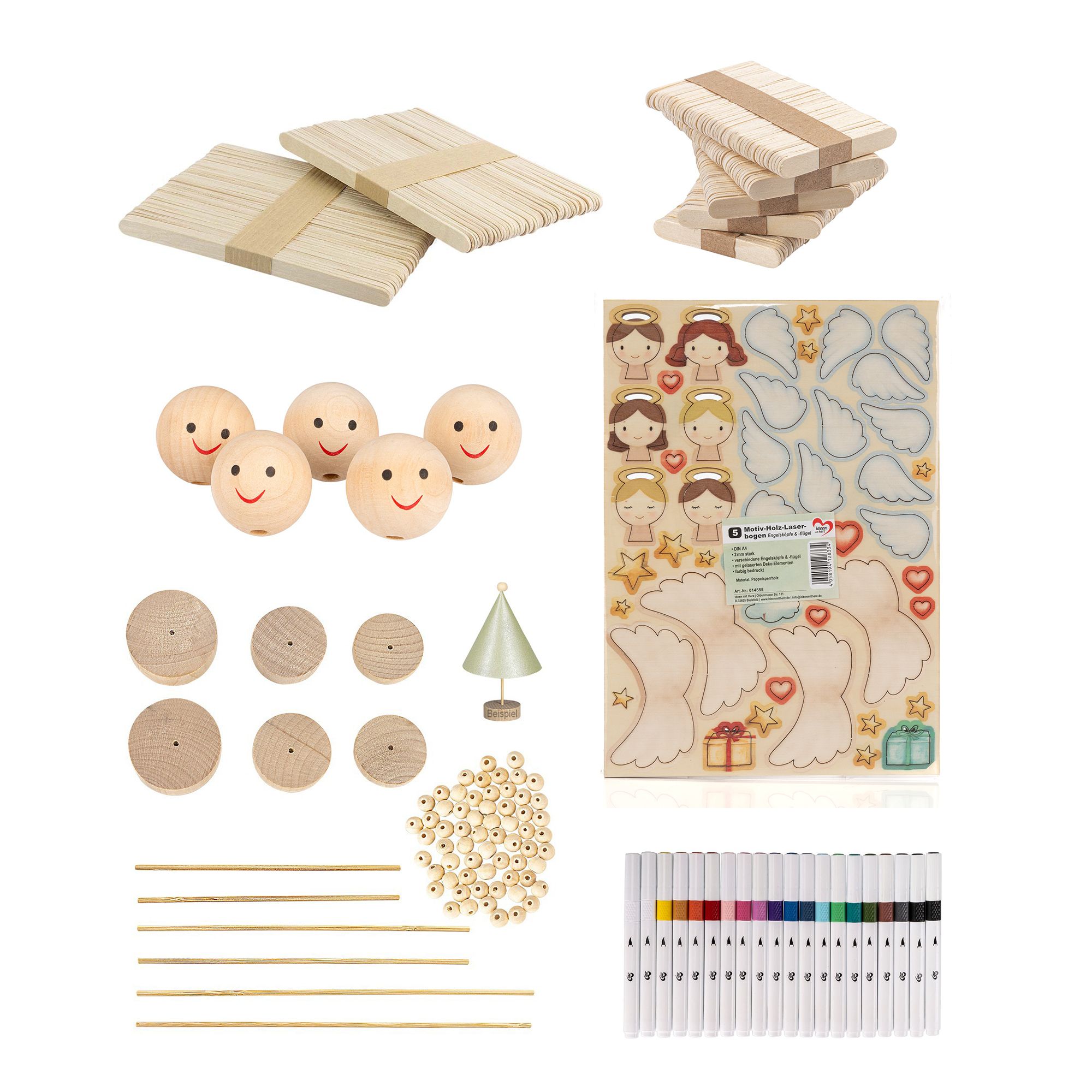 KARIN JITTENMEIER Kreativ-Set Holz Engel gestalten 38tlg.