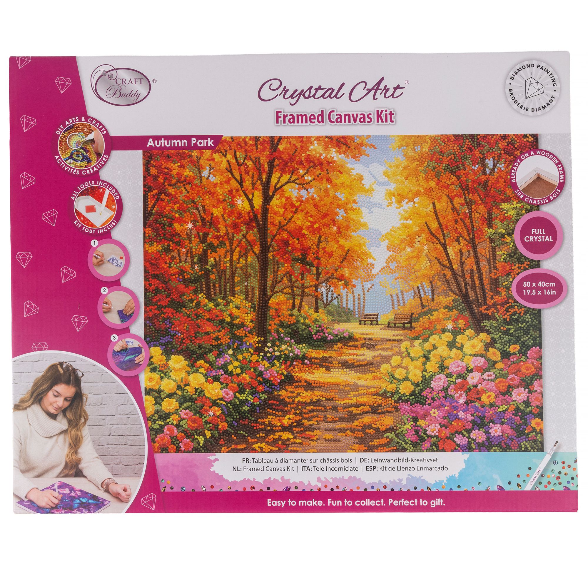 CRAFT BUDDY™ Diamond Painting Bild 40x50cm Herbstwald 5tlg.