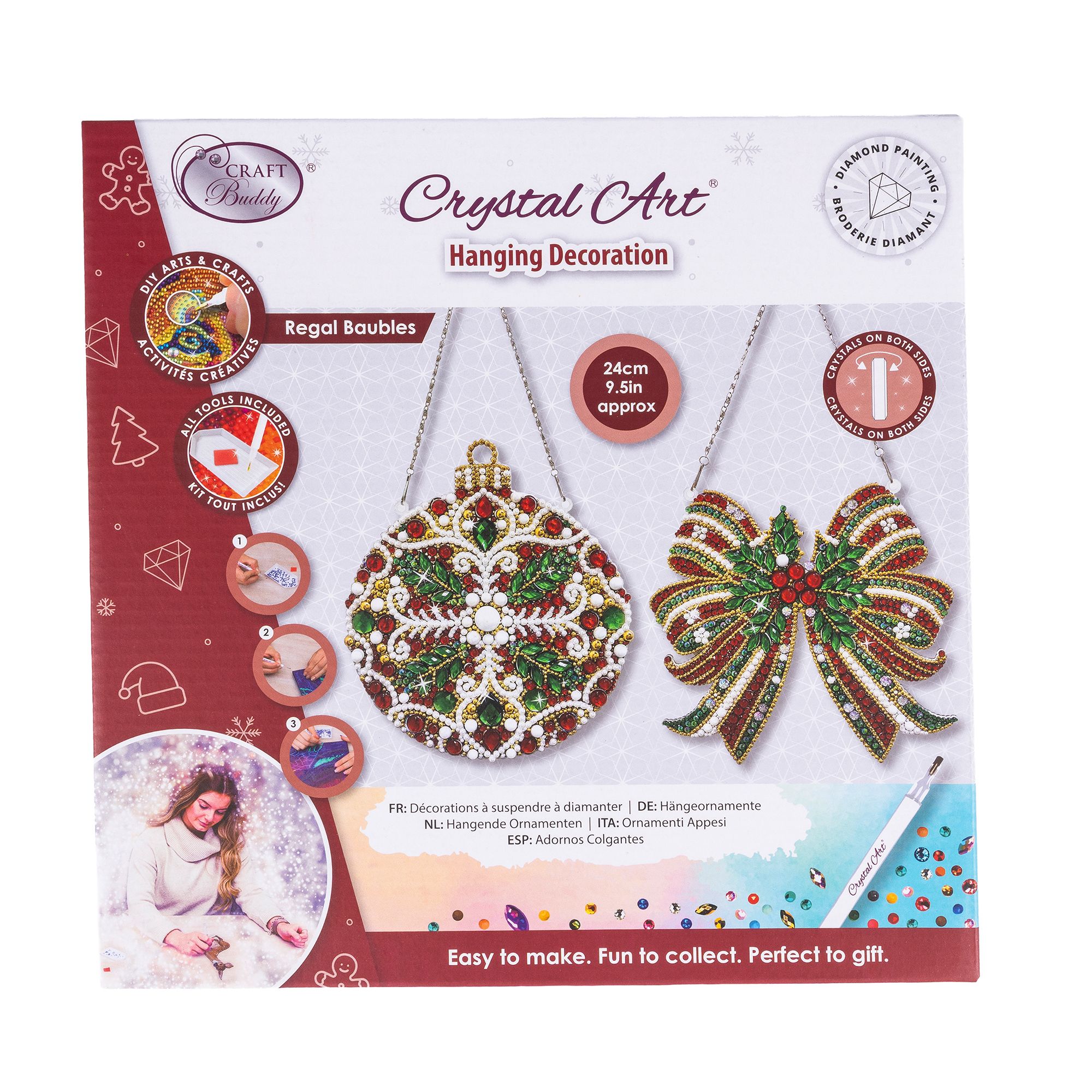 CRAFT BUDDY™ Diamond Painting Fensterbilder Weihnachtsdeko 7tlg.