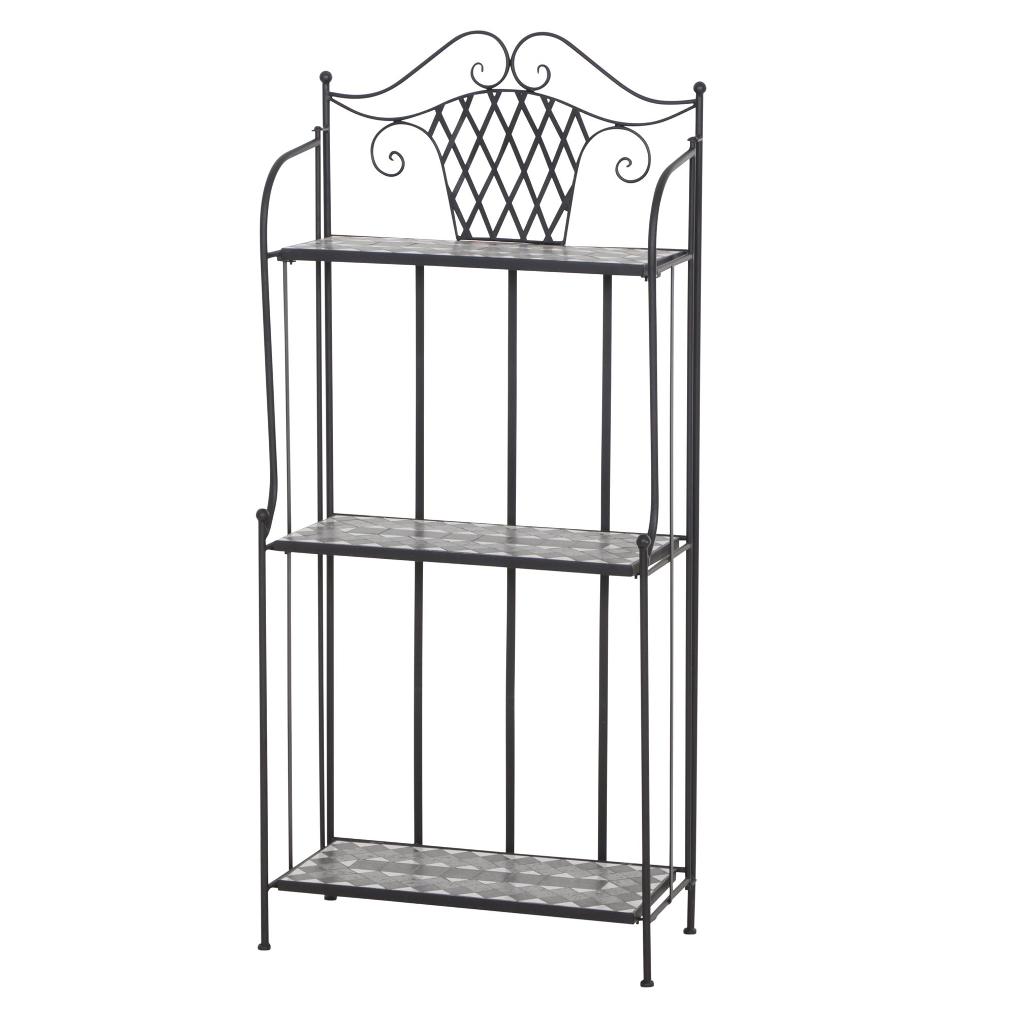 SIENA GARDEN Regal Como Mosaik-Optik ca. 63x29x142cm