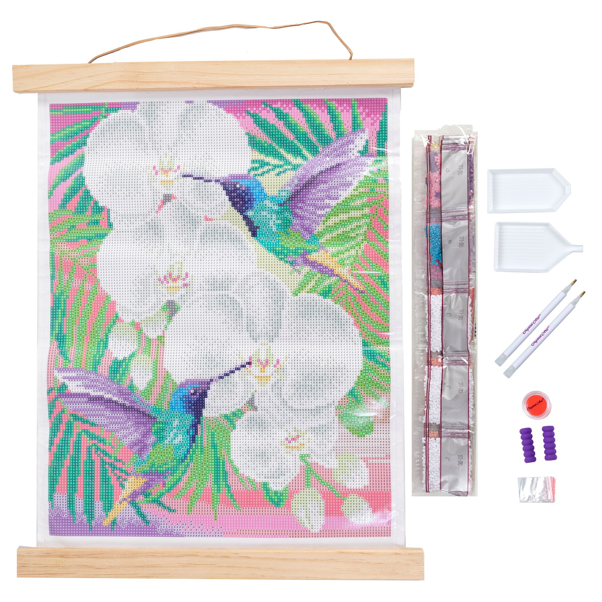 CRAFT BUDDY Diamond Painting Bild 40x50cm zum Nachlegen Kolibri, 6tlg