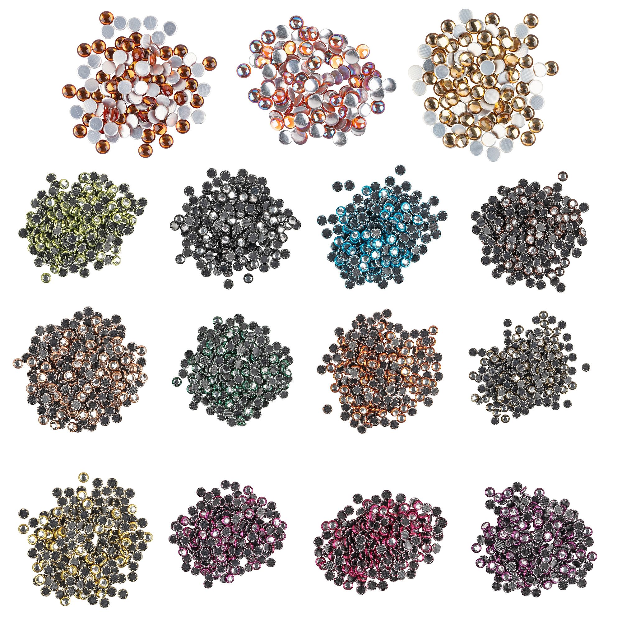 KARIN JITTENMEIER Textildesign-Set Hot Fix Kristalle verschiedene Größen & Farben, 60tlg.