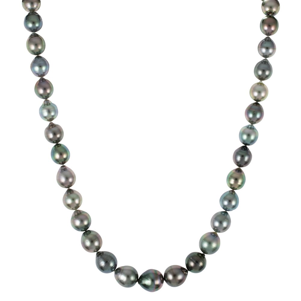 PERLEA Collier Tahitizucht- perlen 8-11mm Silber 925