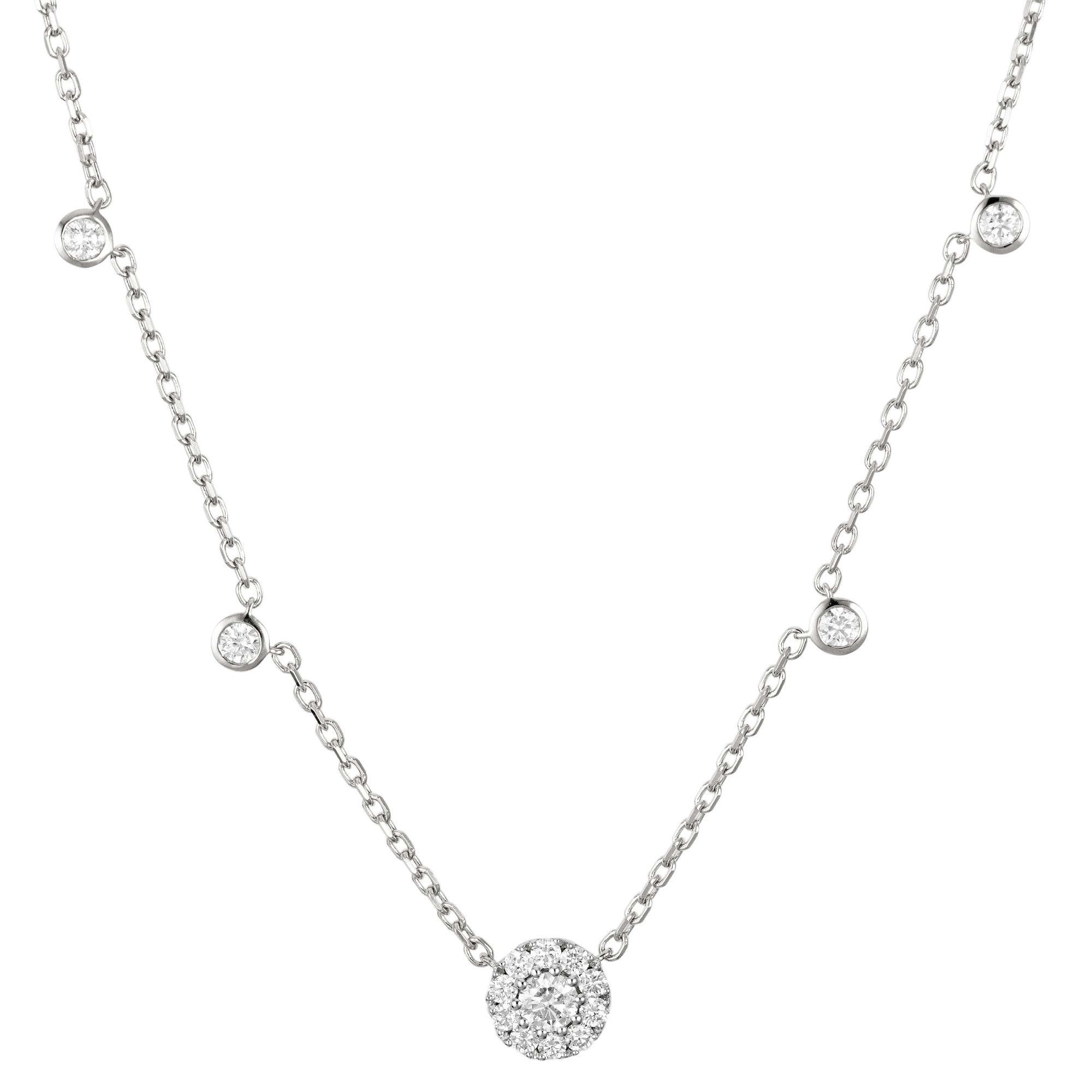 CANADIAN DIAMONDS Collier 15 Brillanten zus. ca. 0,52ct Gold 585