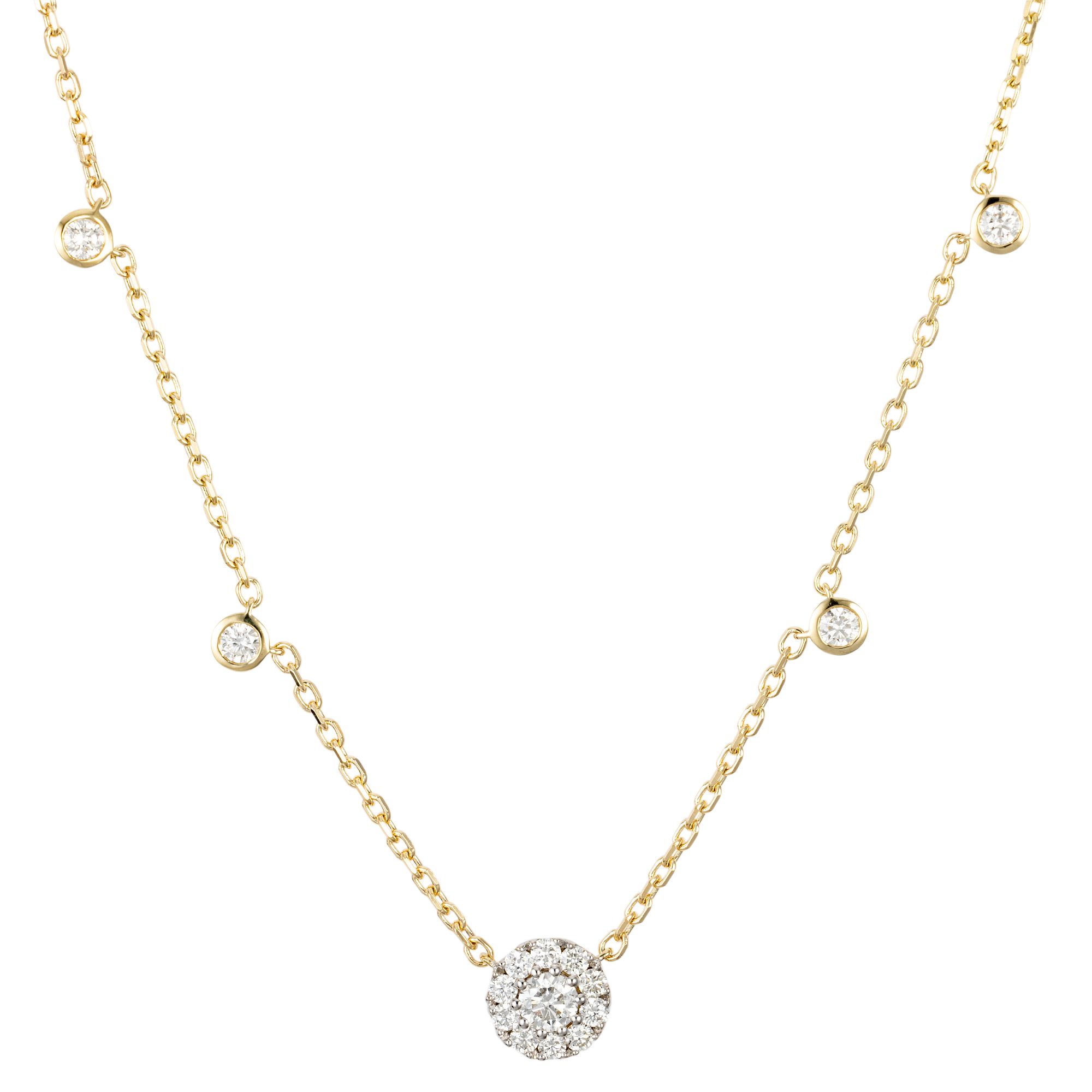 CANADIAN DIAMONDS Collier 15 Brillanten zus. ca. 0,52ct Gold 585