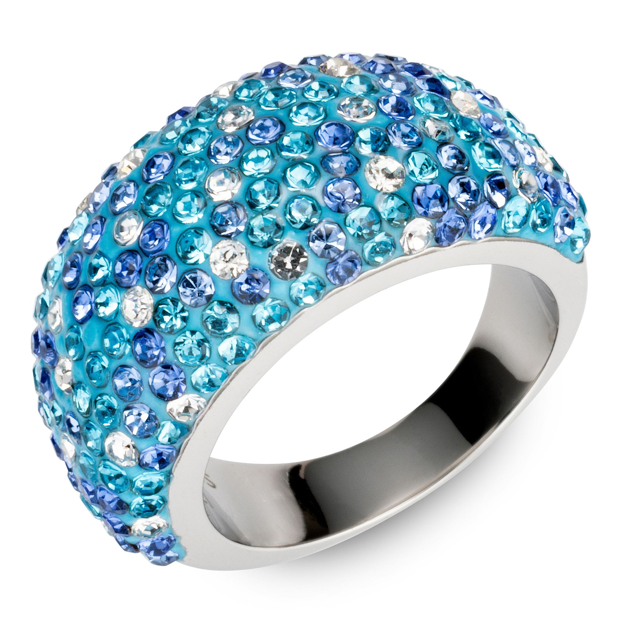 STEFFEN SCHRAUT Ring Kristalle poliert Edelstahl