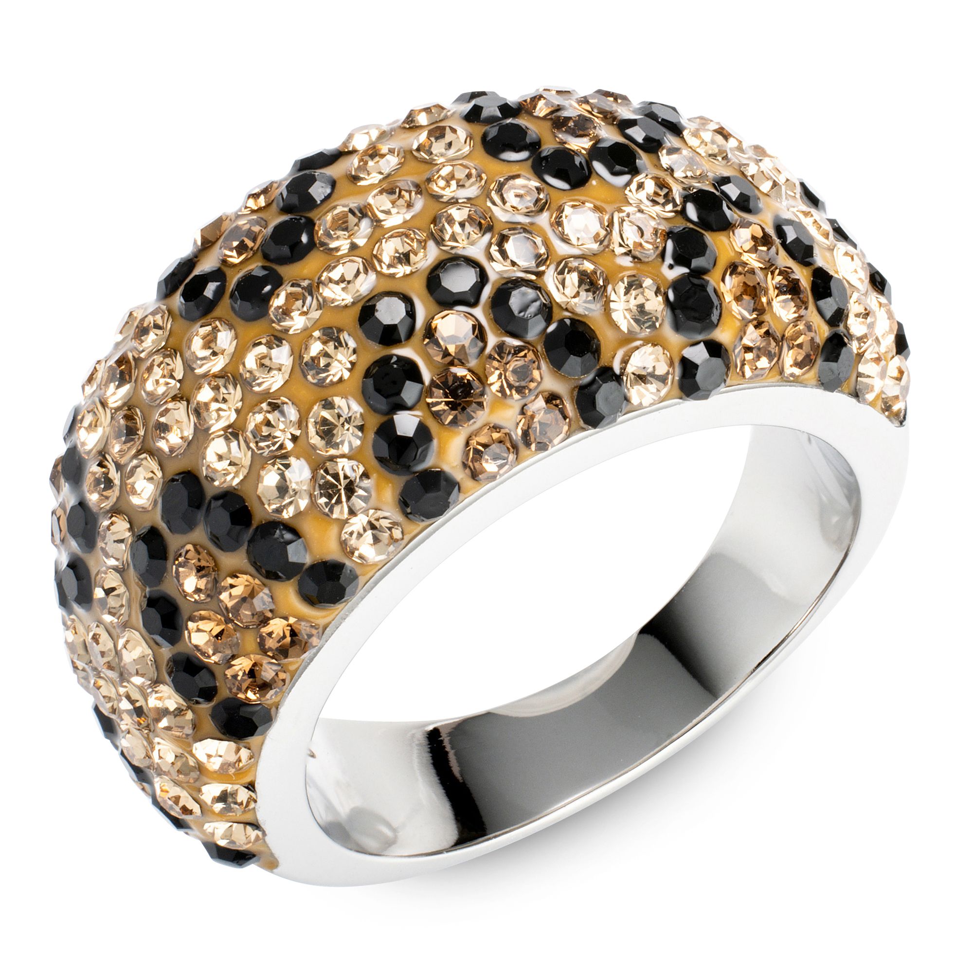 STEFFEN SCHRAUT Ring Kristalle poliert Edelstahl