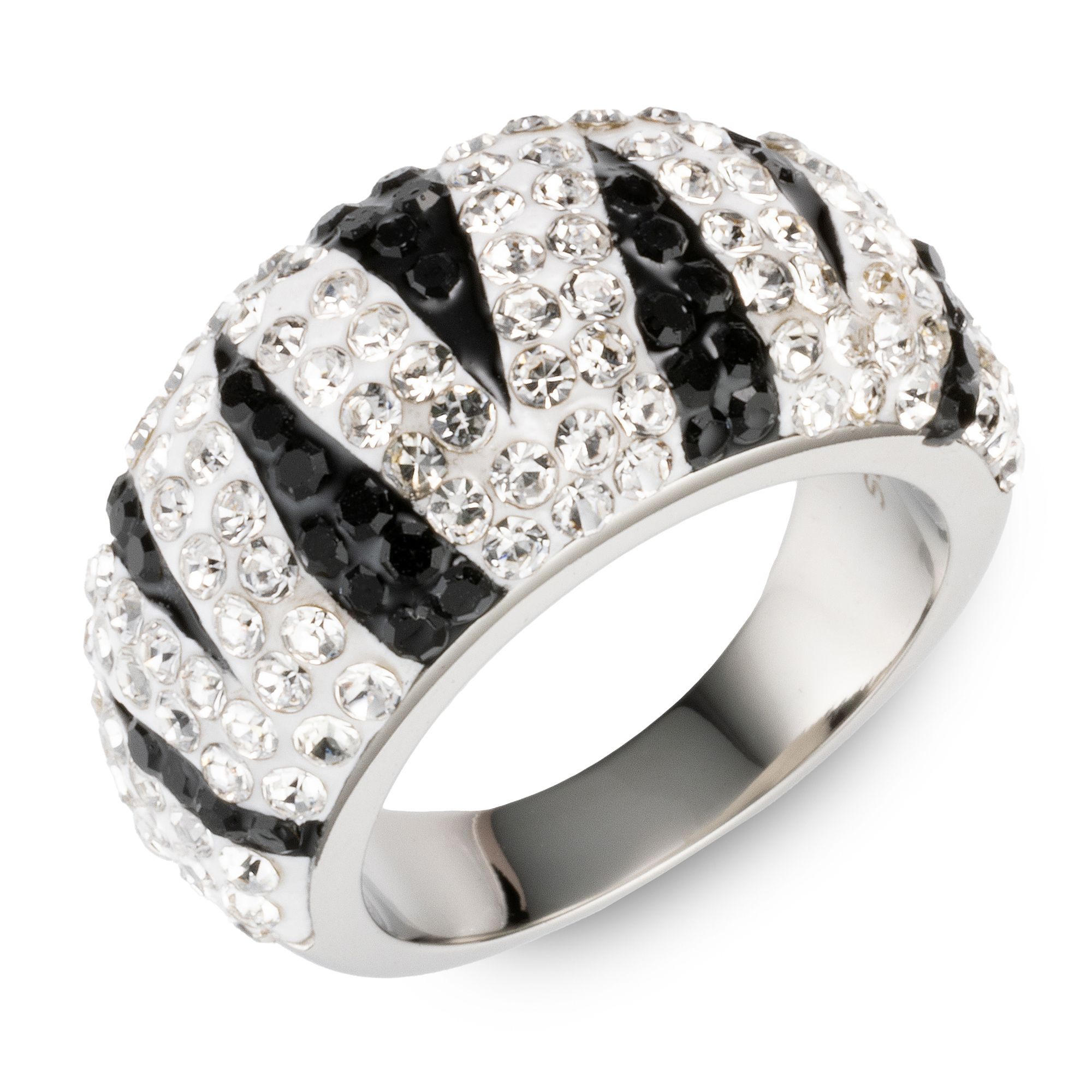 STEFFEN SCHRAUT Ring Kristalle poliert Edelstahl