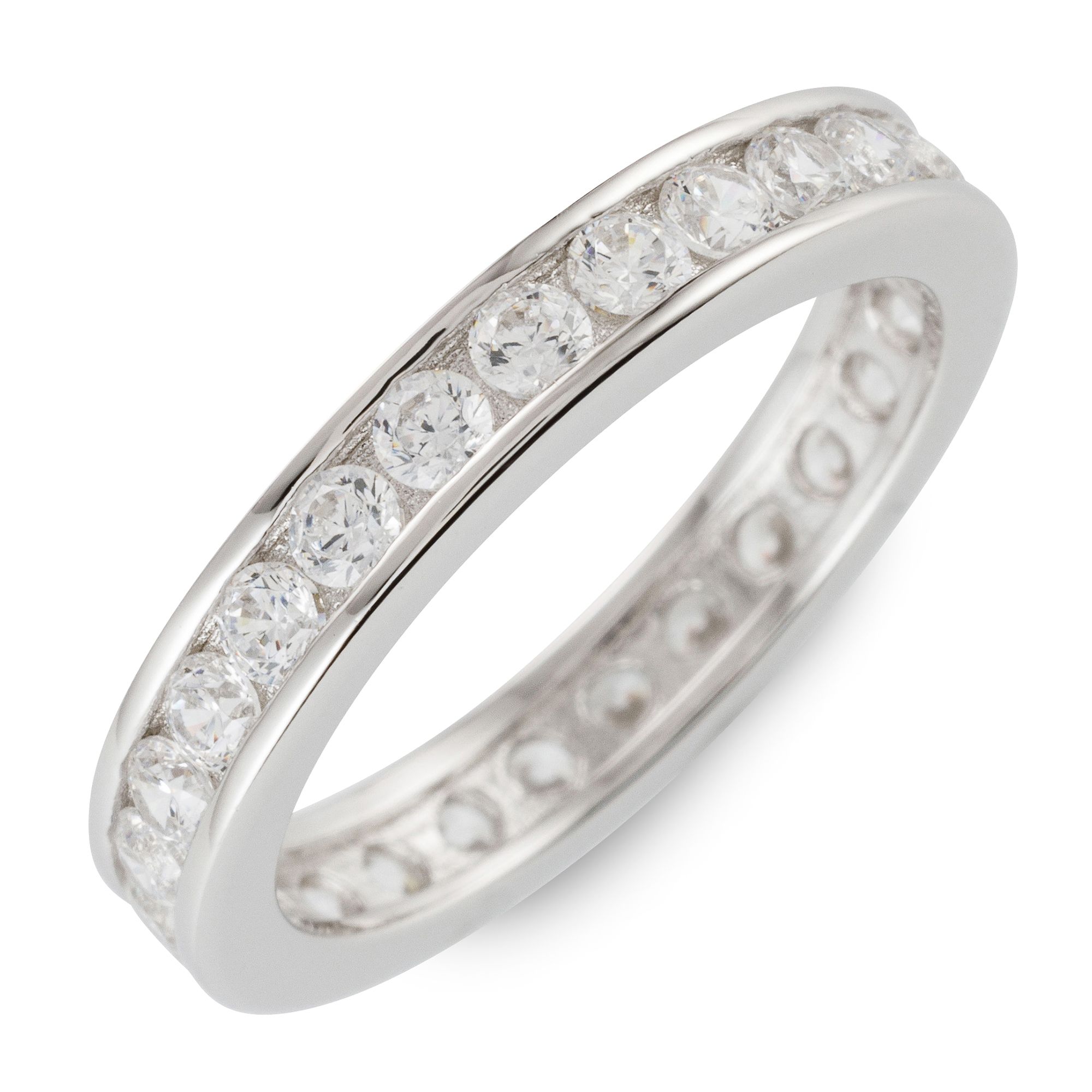 DIAMONIQUE® Eternity Ring mind. = 1,20ct Brillantschliff Silber 925