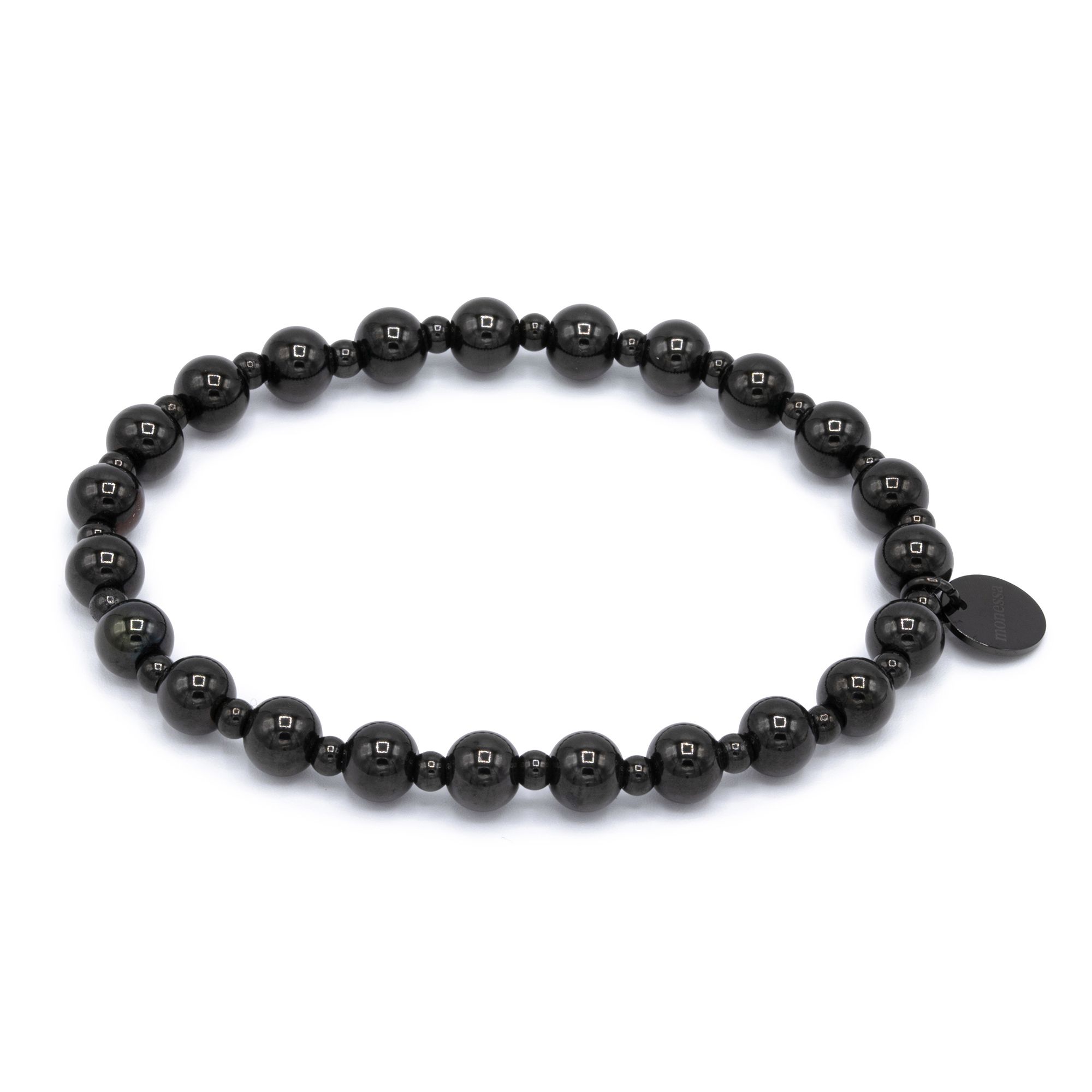 MONESSA Armband Edelstahl flexibel Logoplättchen