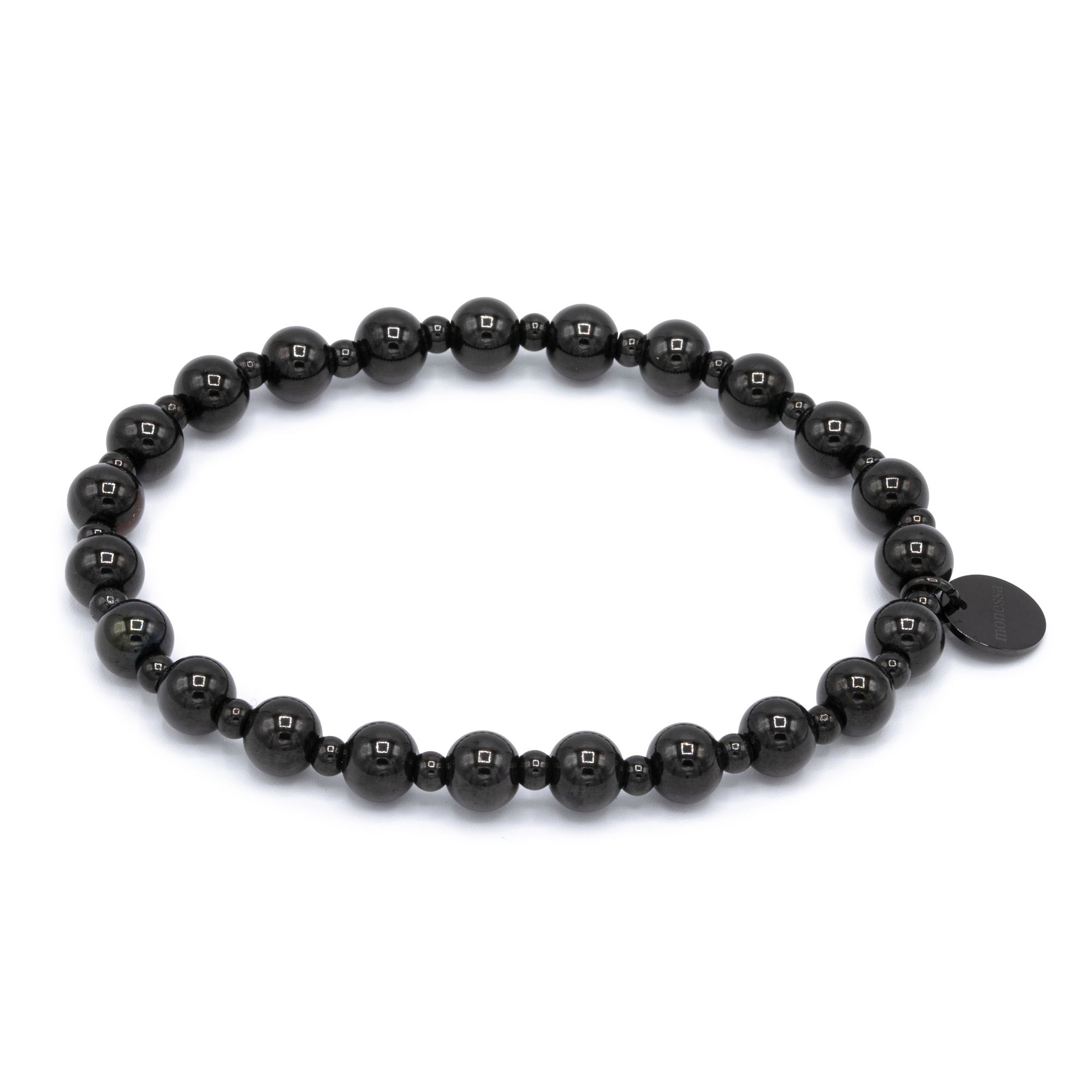 MONESSA Armband Edelstahl flexibel Logoplättchen