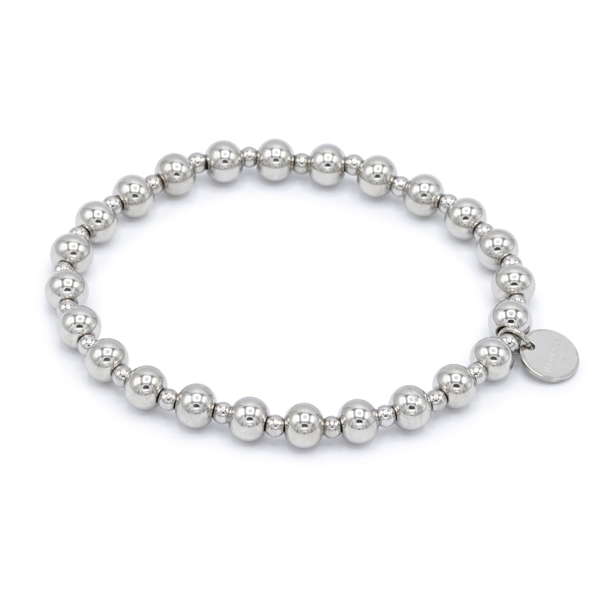 MONESSA Armband Edelstahl flexibel Logoplättchen