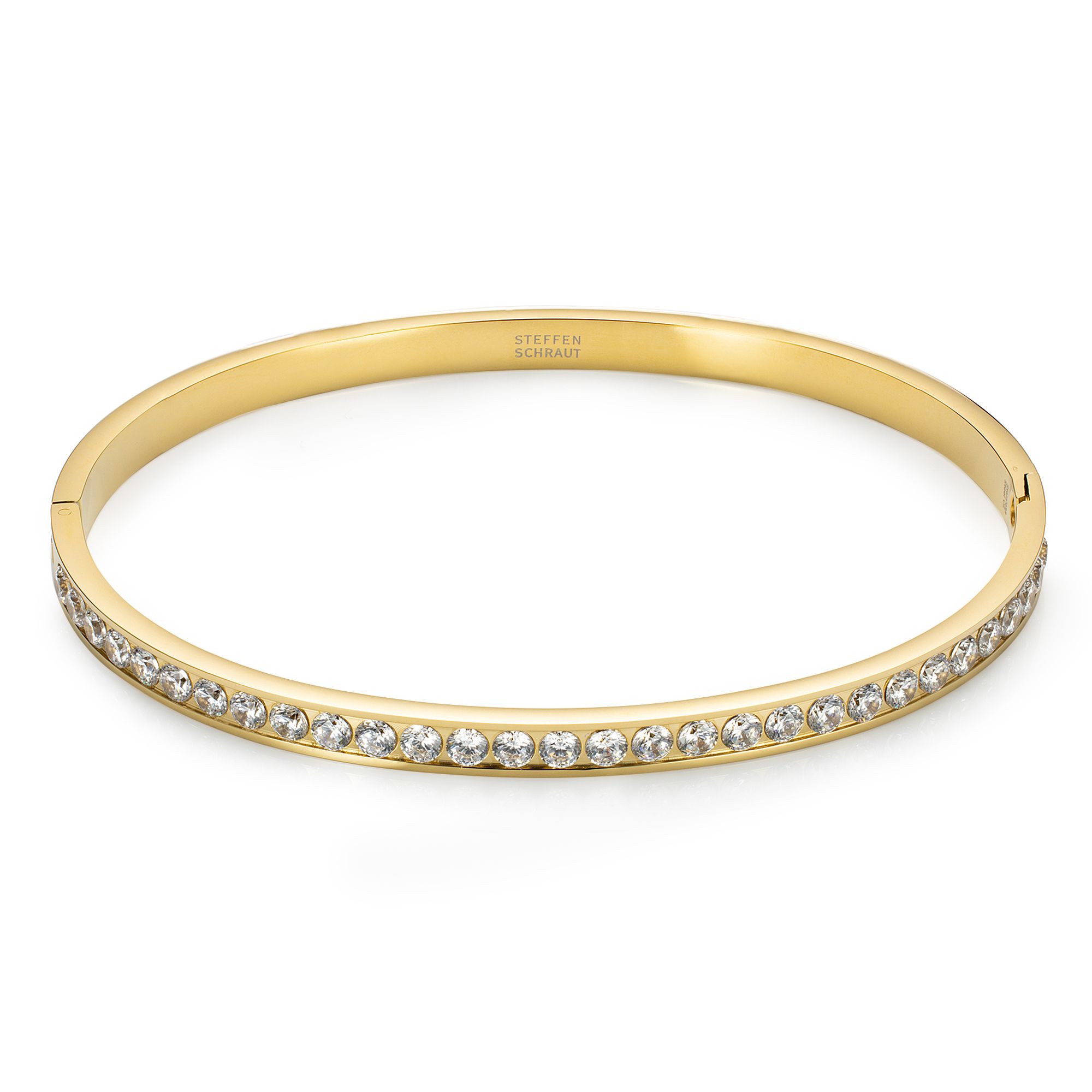 STEFFEN SCHRAUT Armreif mind. 26 Zirkonia poliert Edelstahl