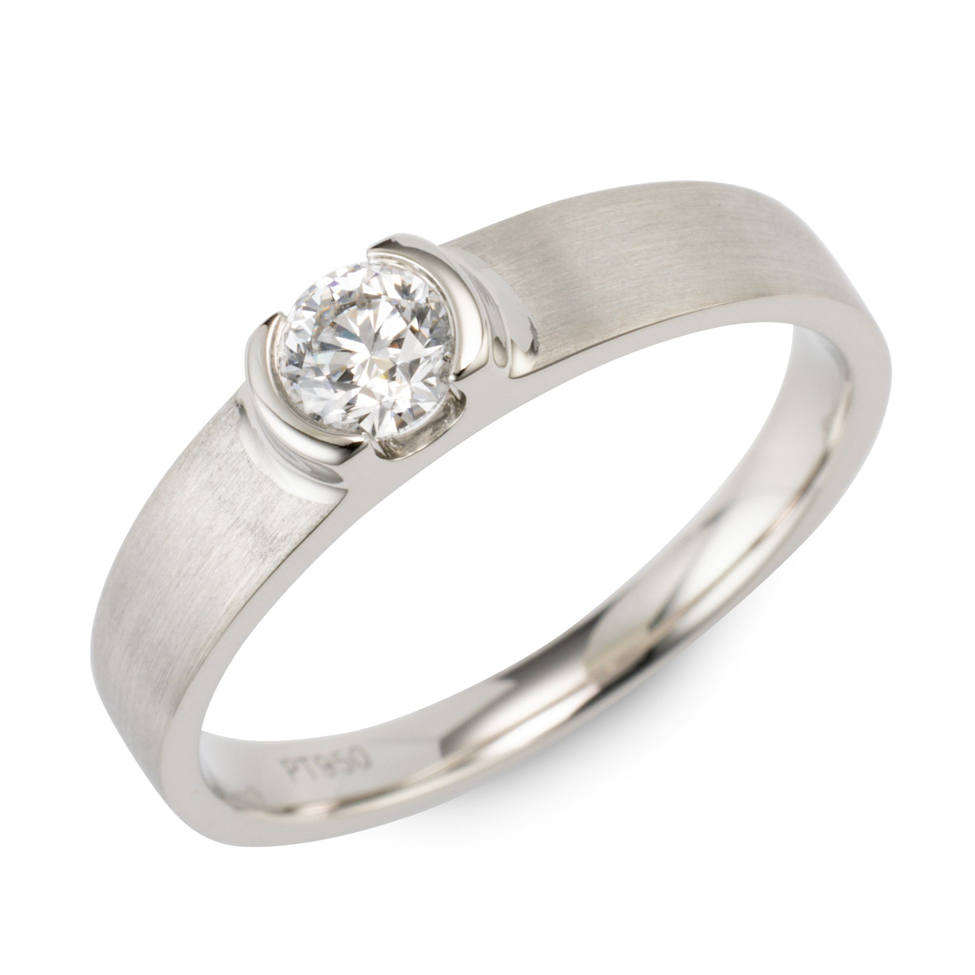 PLATINITY Solitär-Ring 1 Brillant ca. 0,30ct Hochfeines Weiß/SI Platin 950