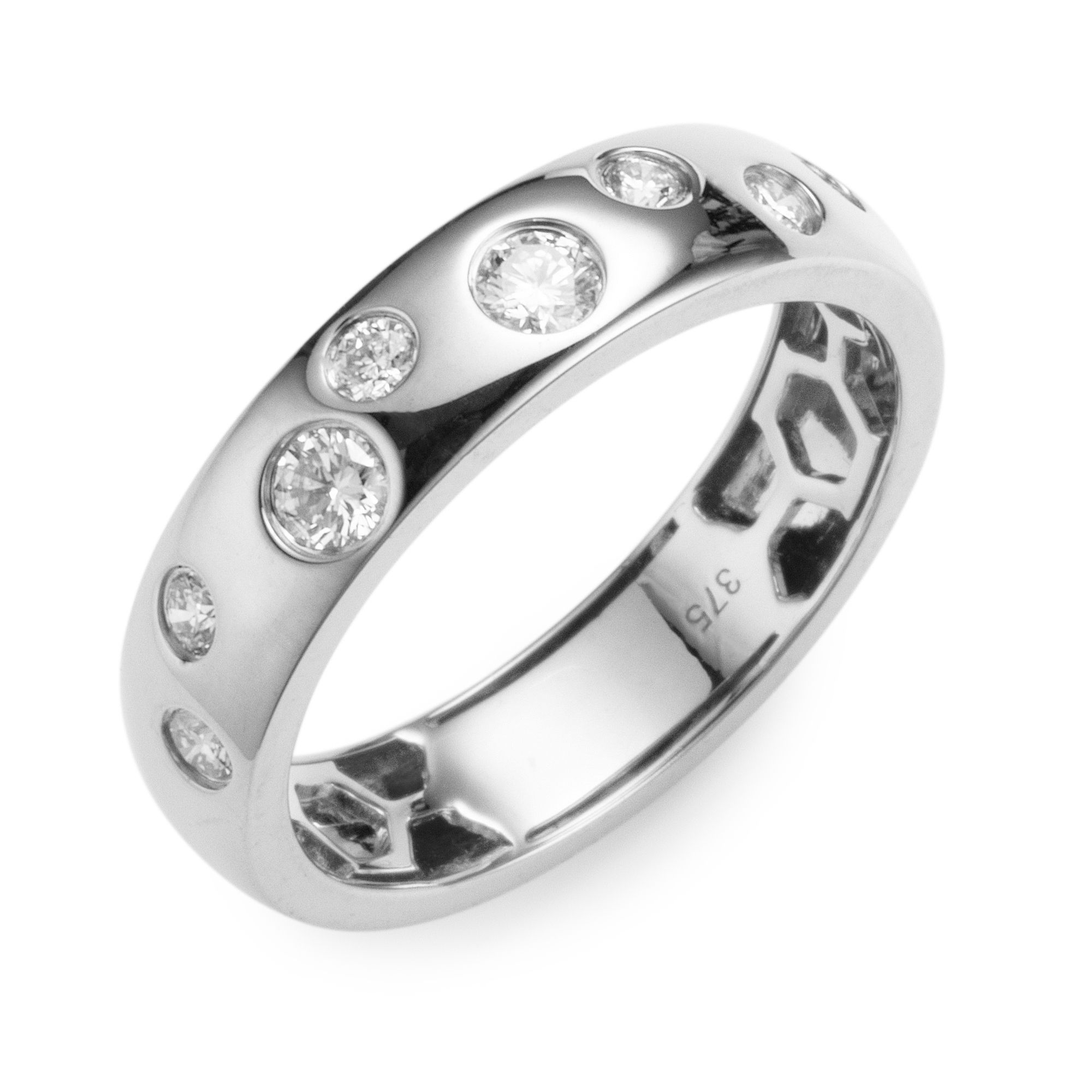 DIAMOUR Sternenhimmel-Ring 8 Brillanten zus. ca. 0,35ct Gold 375
