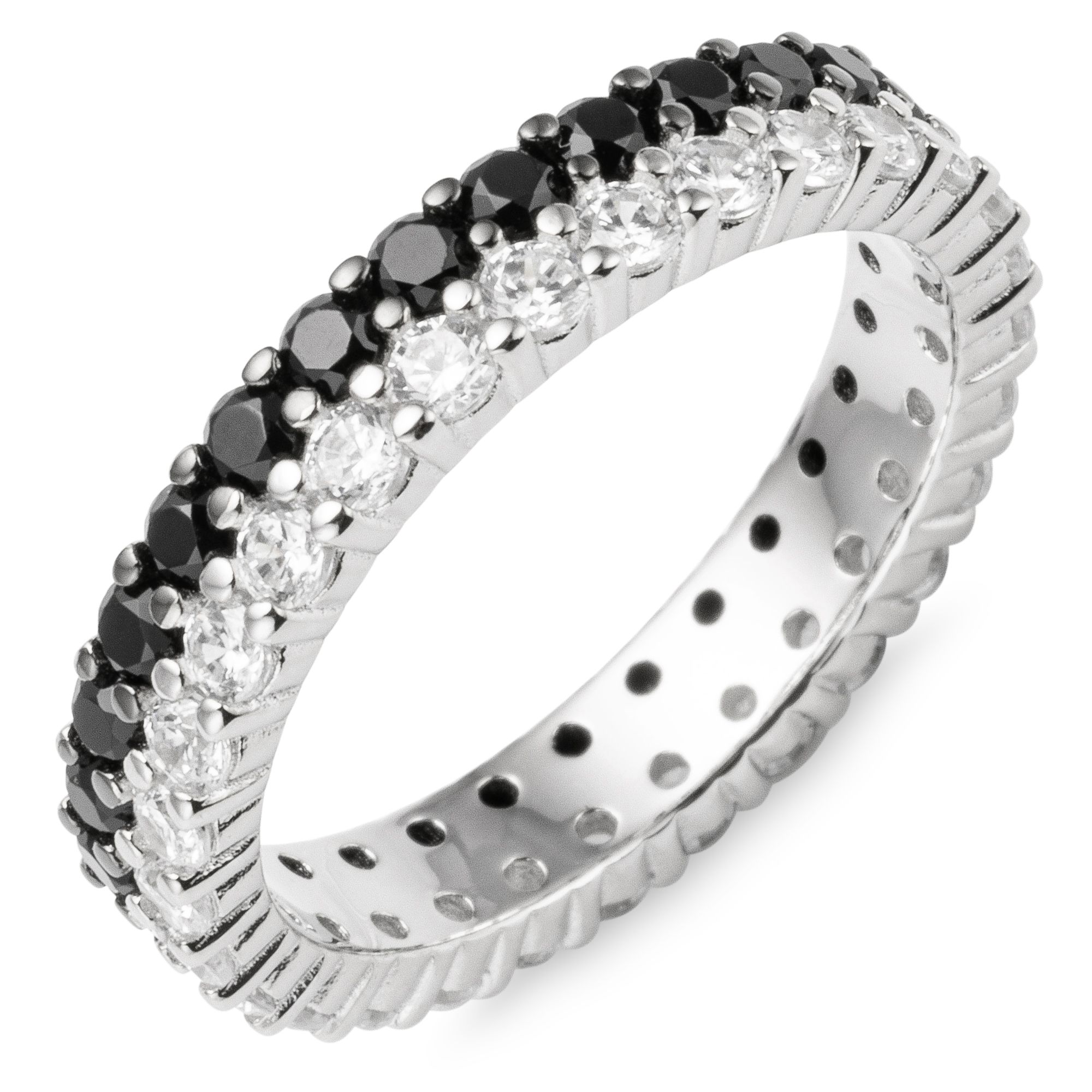 DIAMONIQUE® Eternity-Ring mind.= 1,62ct Brillantschliff Silber rhodiniert