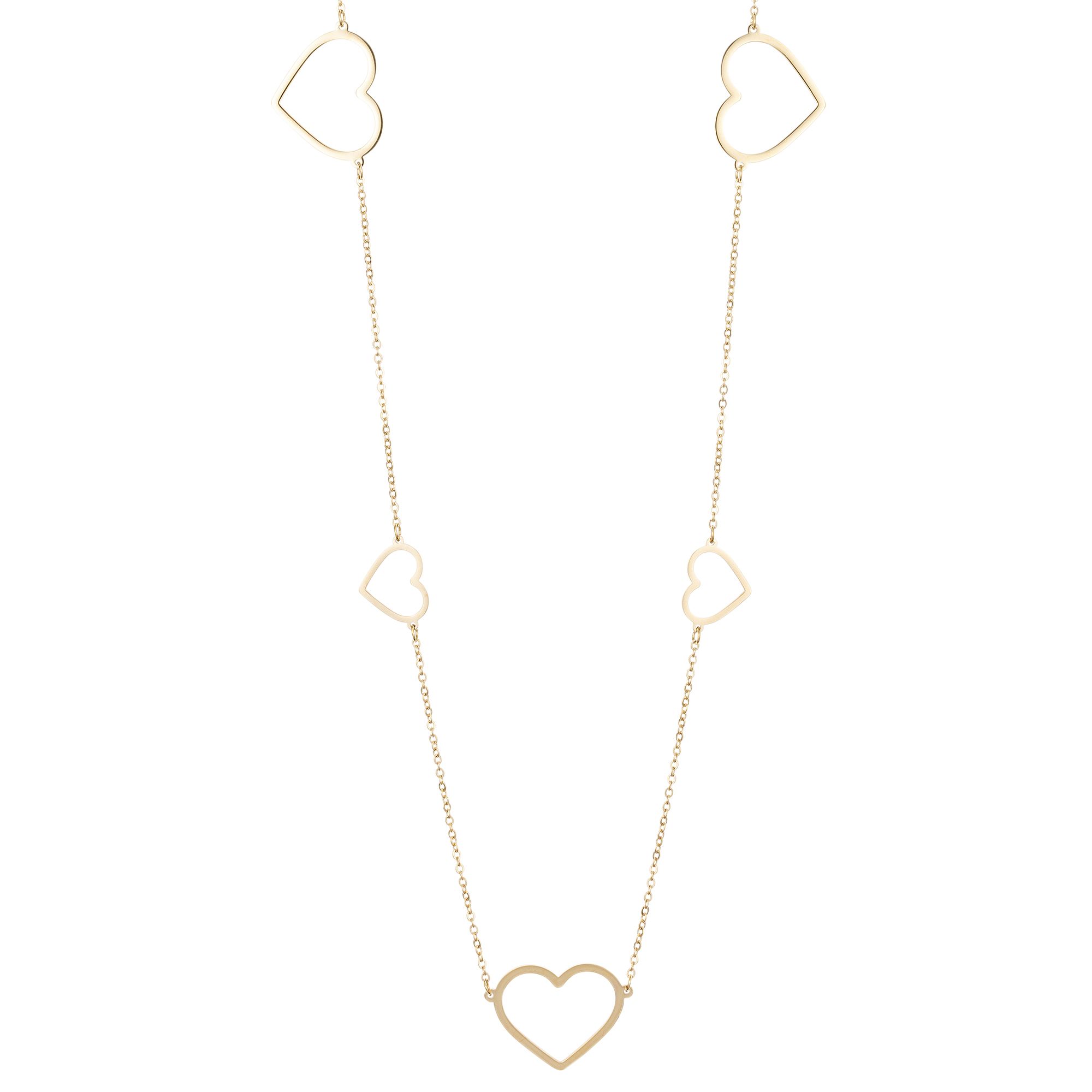 STEFFEN SCHRAUT Herz-Collier Länge ca. 90cm poliert Edelstahl