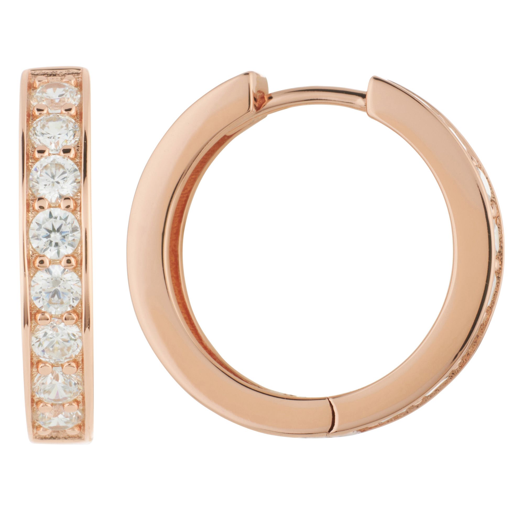 DIAMONIQUE® Creolen = 0,80ct Brillantschliff Silber 925