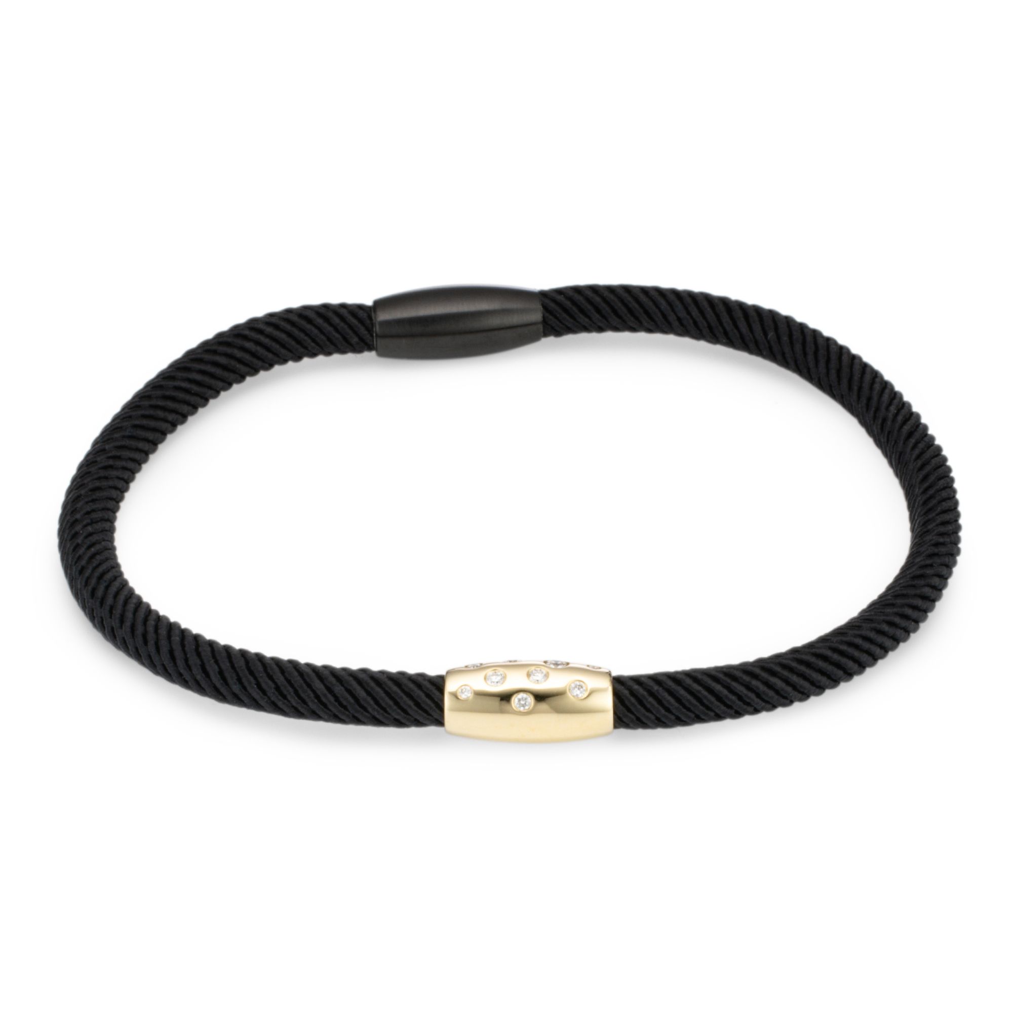 DIAMOUR Anhänger 9 Brillanten 0,15ct. mit Nylonarmband Gold 375