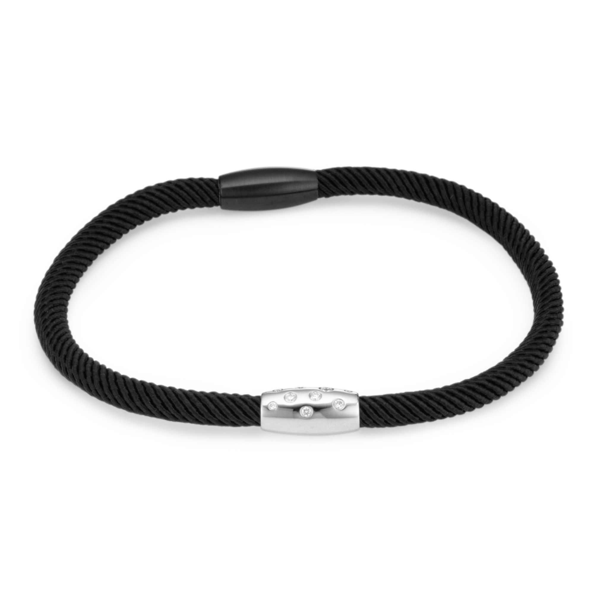 DIAMOUR Anhänger 9 Brillanten 0,15ct. mit Nylonarmband Gold 375