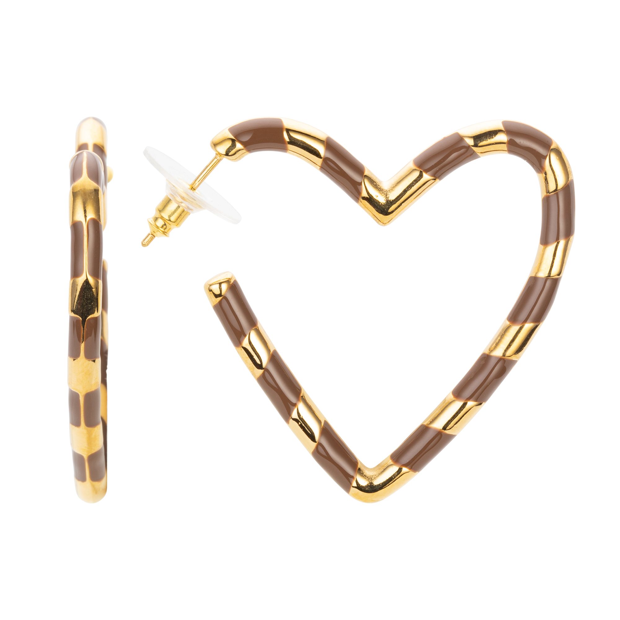 MY SECRET Herz-Creolen Emaillelack Paris Edelstahl