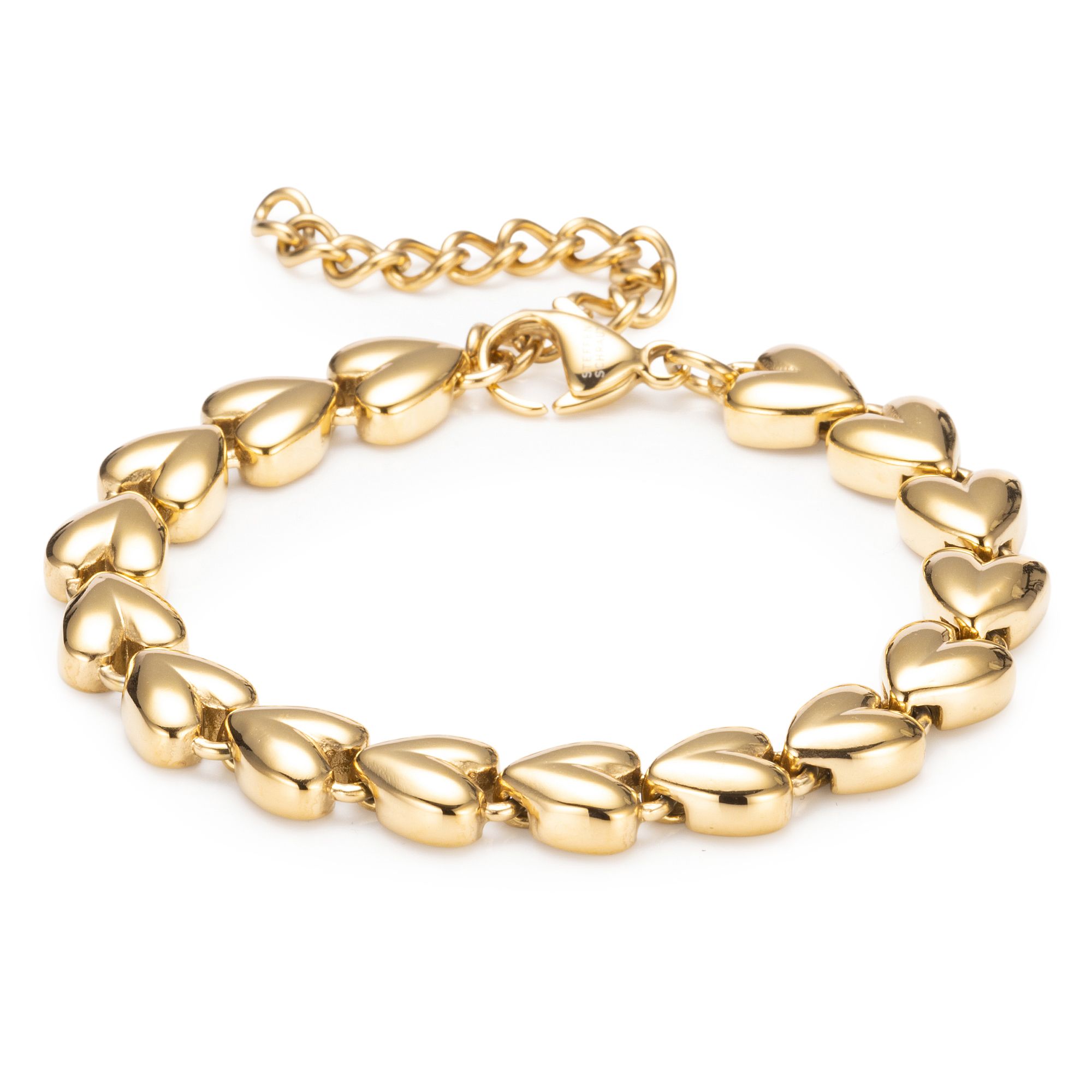 STEFFEN SCHRAUT Herz-Armband Länge ca. 17,5+5cm poliert Edelstahl
