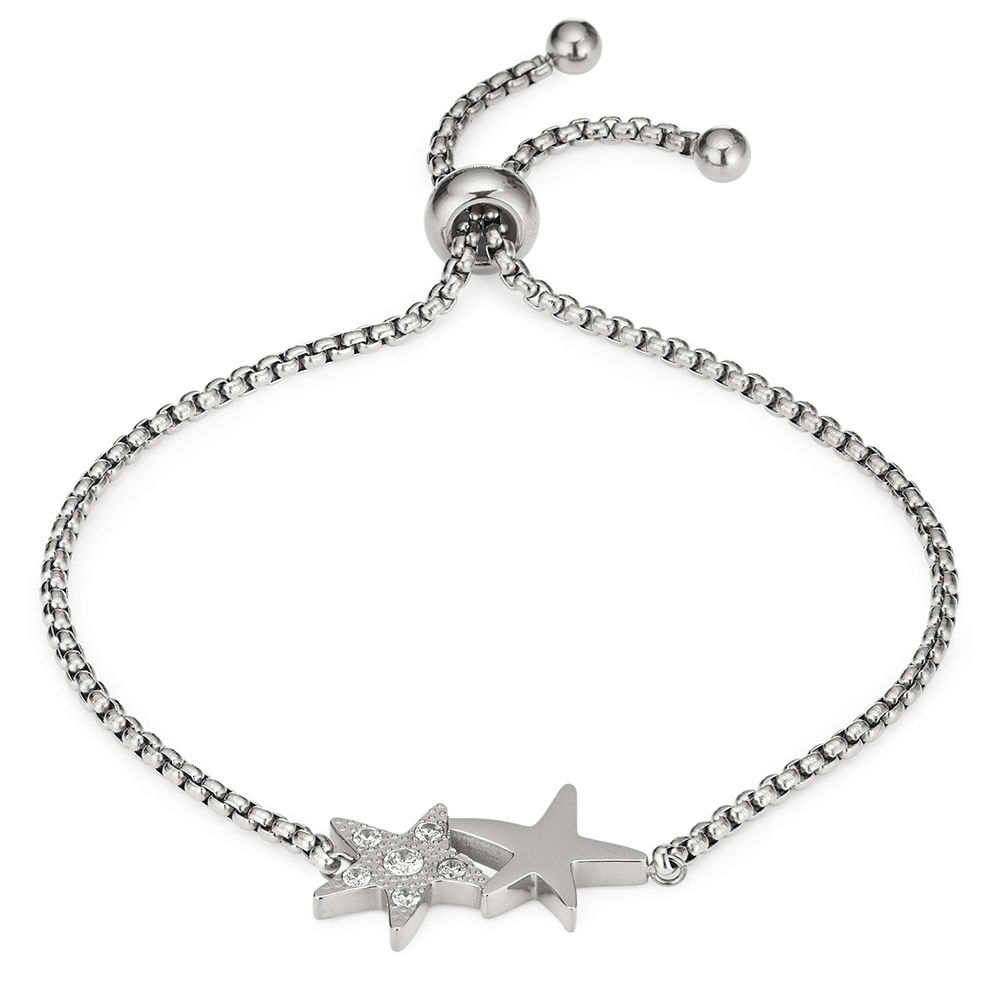 DIAMONIQUE® Friendship-Armband = 0,15ct Brillantschliff Edelstahl