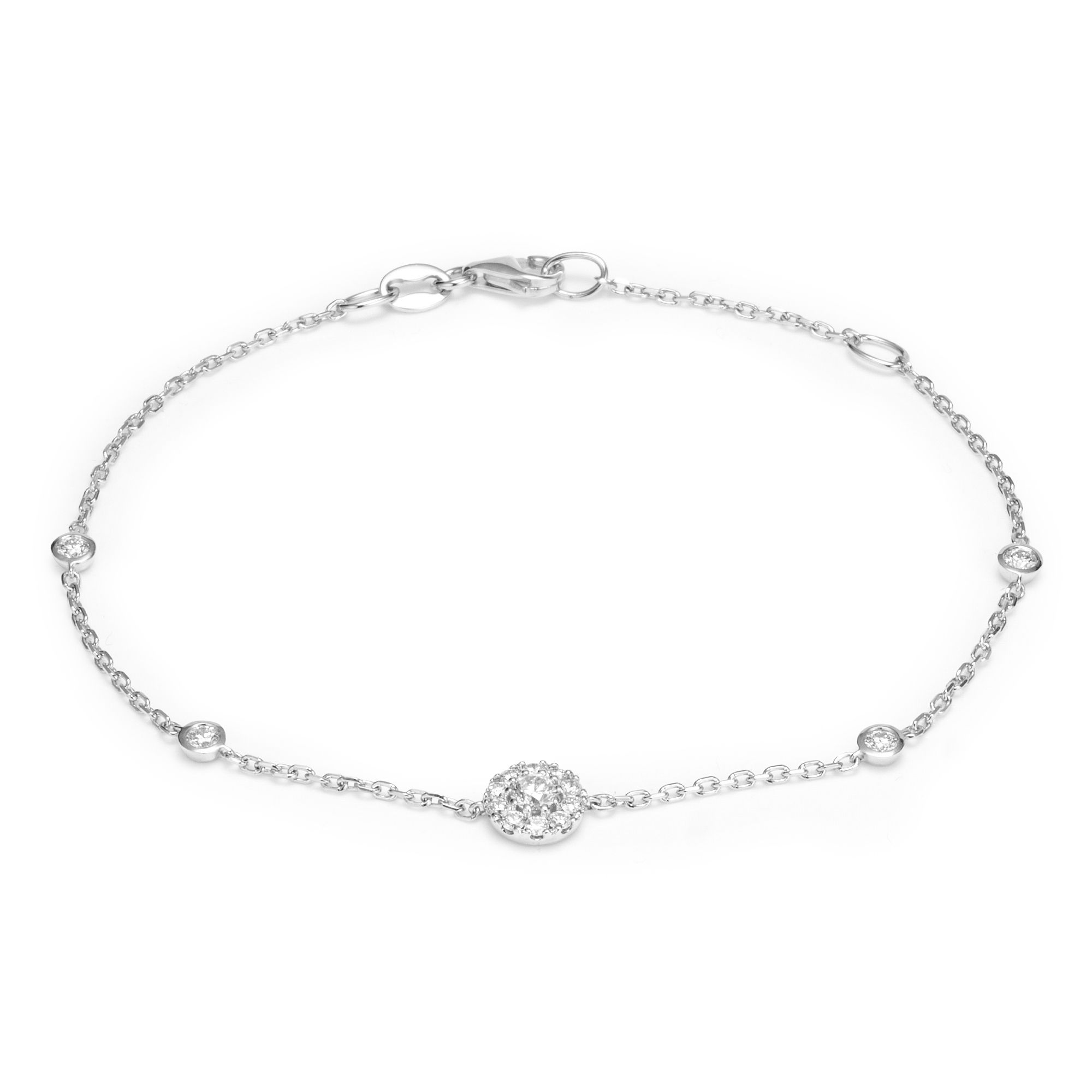 CANADIAN DIAMONDS Armband 15 Brillanten zus. ca. 0,52ct Gold 585