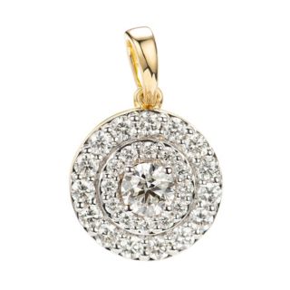 CANADIAN DIAMONDS Anhänger 28 Brillanten zus. ca. 0,50ct Gold 585