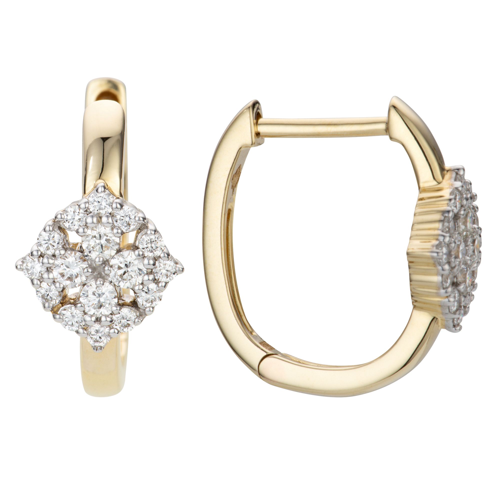 CANADIAN DIAMONDS Creolen 32 Brillanten zus. ca. 0,30ct Gold 585