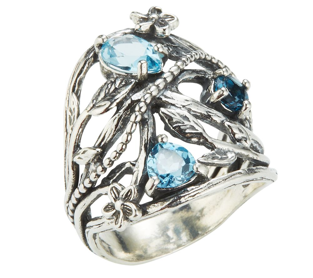 OR PAZ Ring mit Blütenmuster geschwärzt Silber 925 - QVC.de
