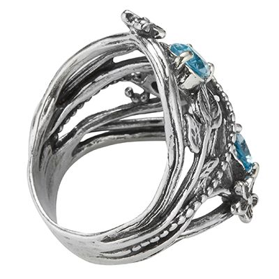 OR PAZ Ring mit Blütenmuster geschwärzt Silber 925 - QVC.de